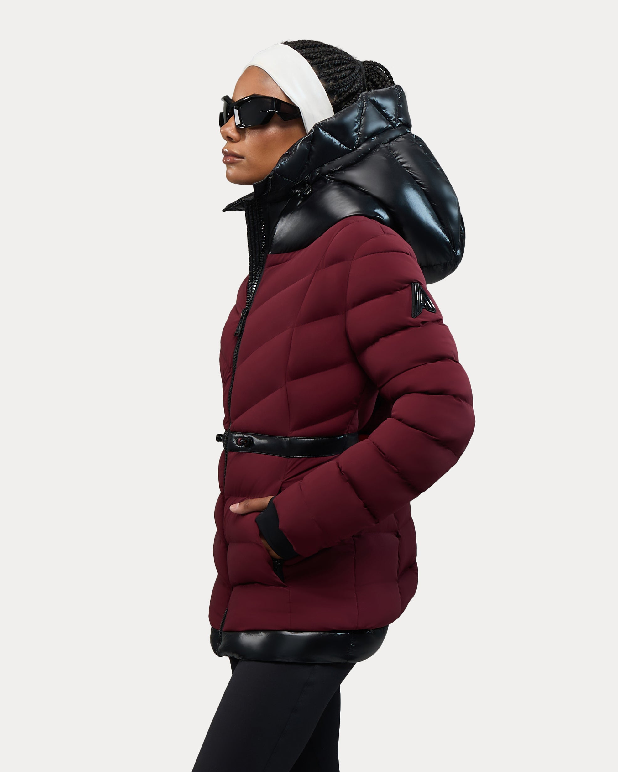 Manteau léger à matelassage en chevron Everlong avec détails lustrés