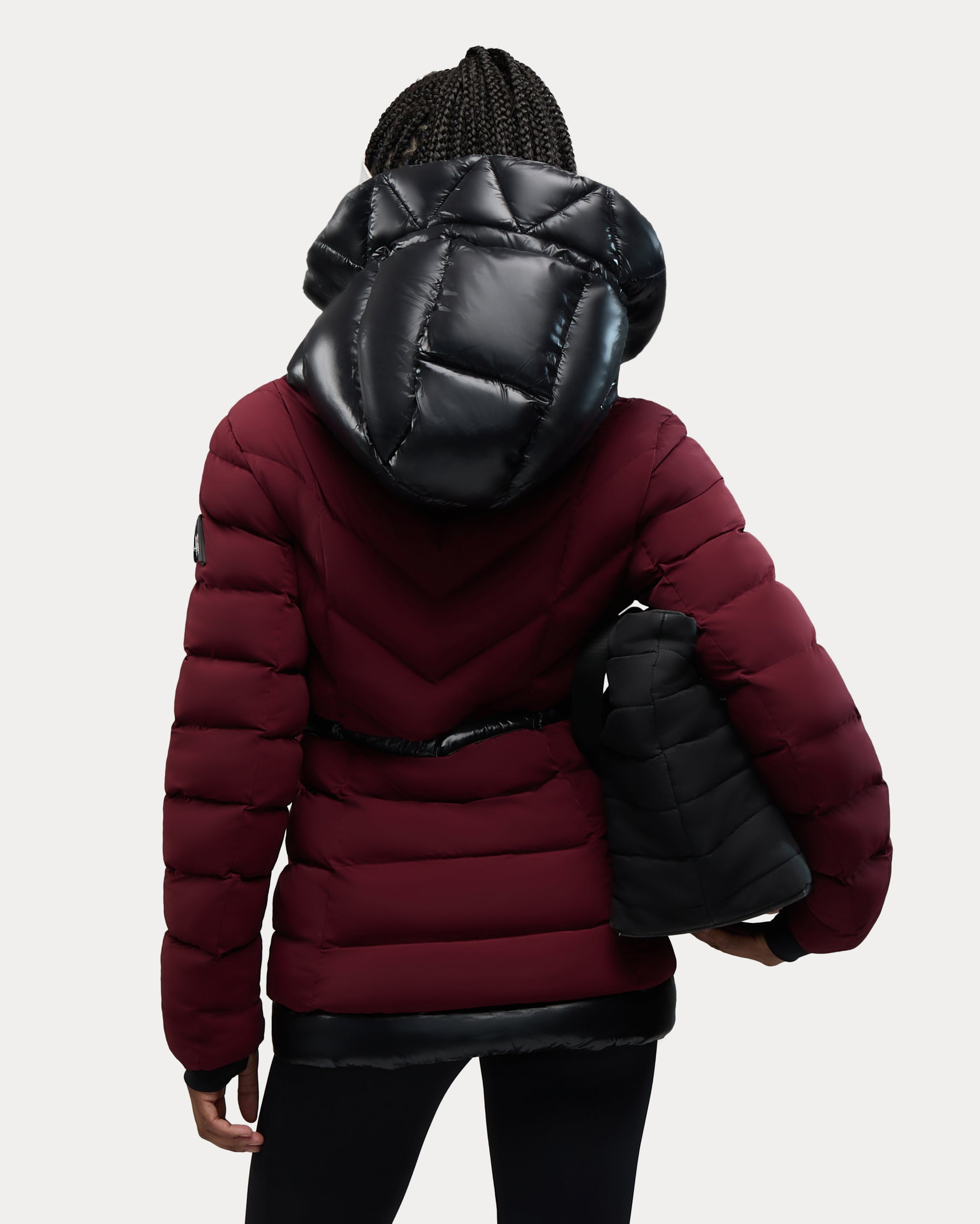 Manteau léger à matelassage en chevron Everlong avec détails lustrés