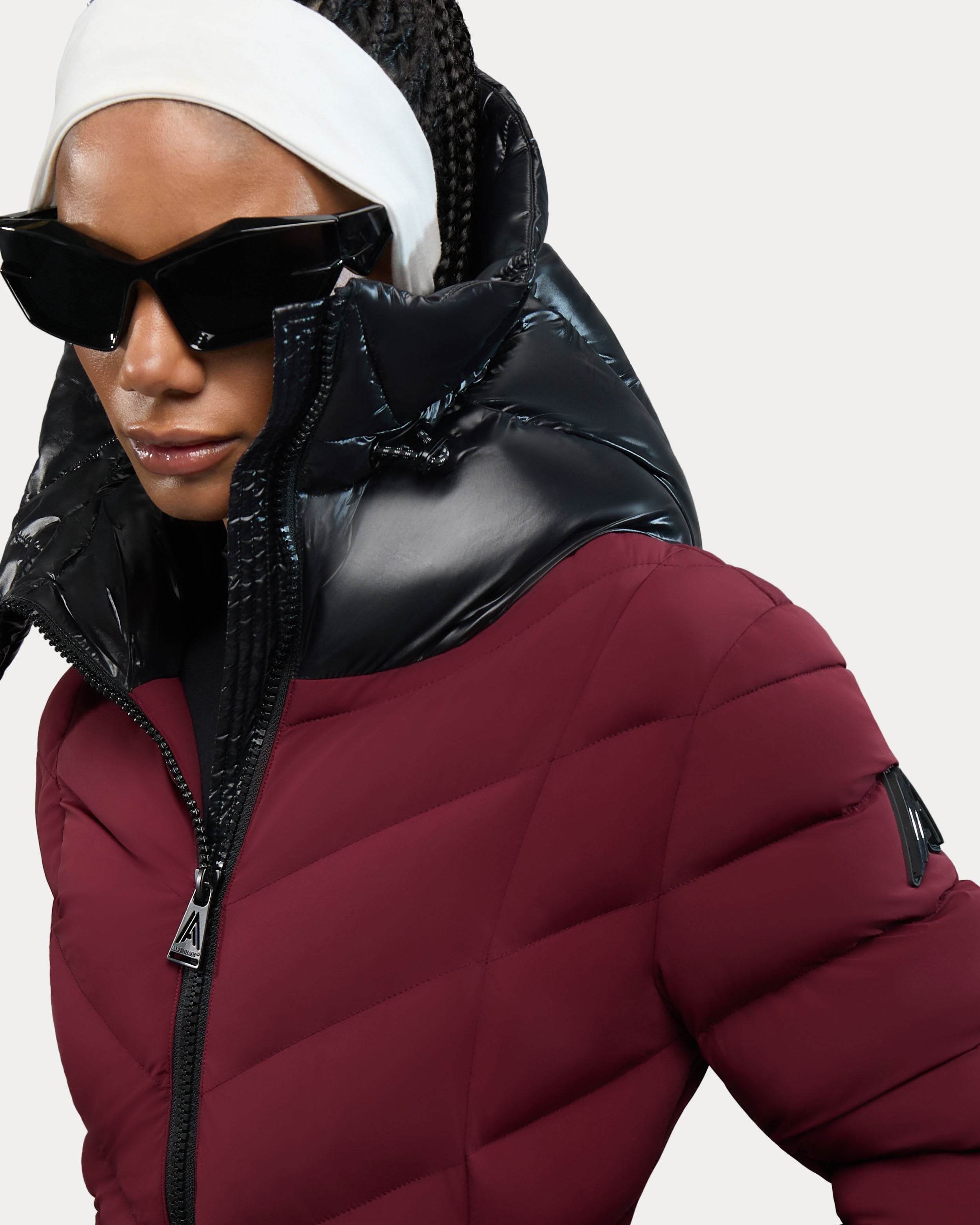 Manteau léger à matelassage en chevron Everlong avec détails lustrés