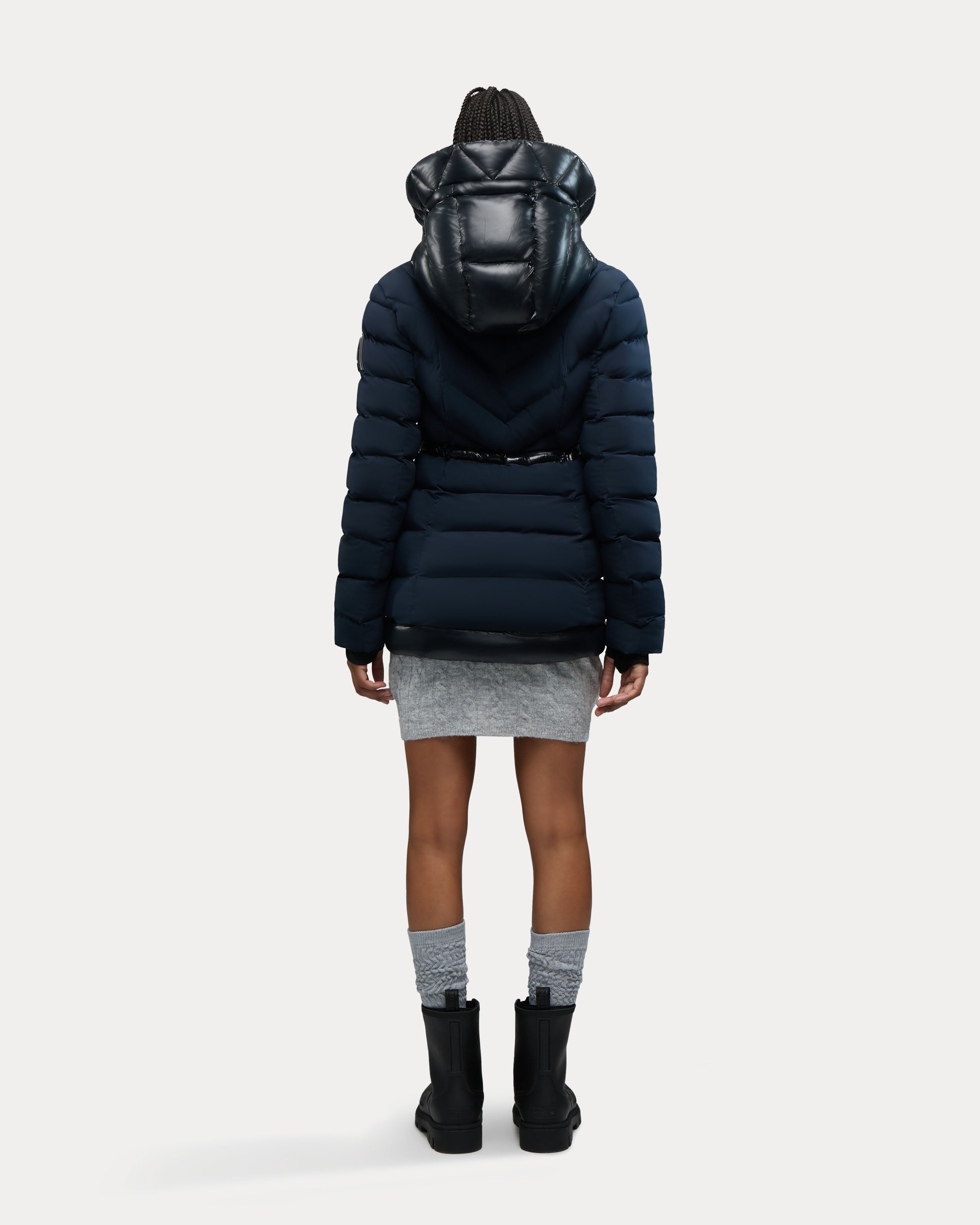 Manteau léger à matelassage en chevron Everlong avec détails lustrés