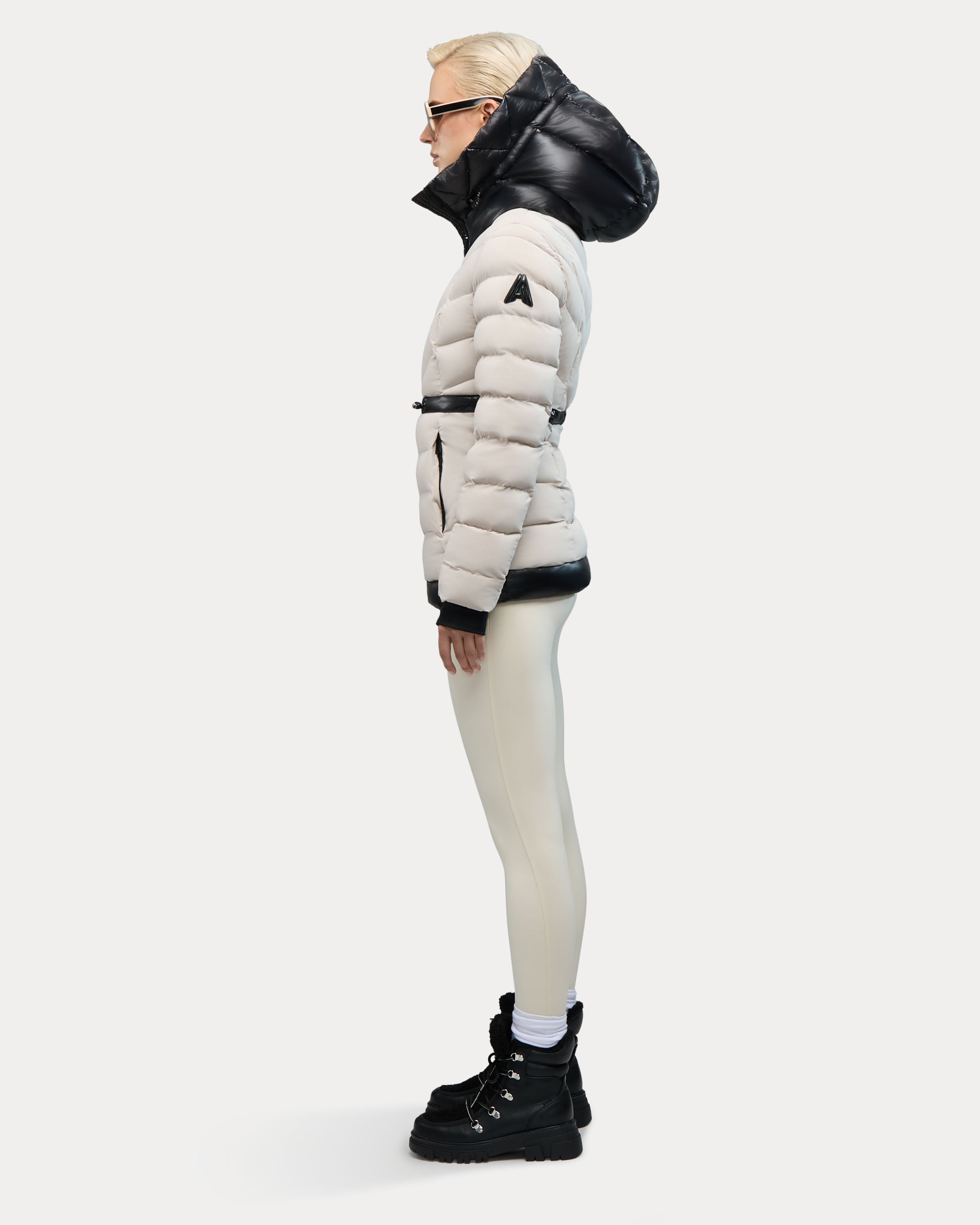 Manteau léger à matelassage en chevron Everlong avec détails lustrés