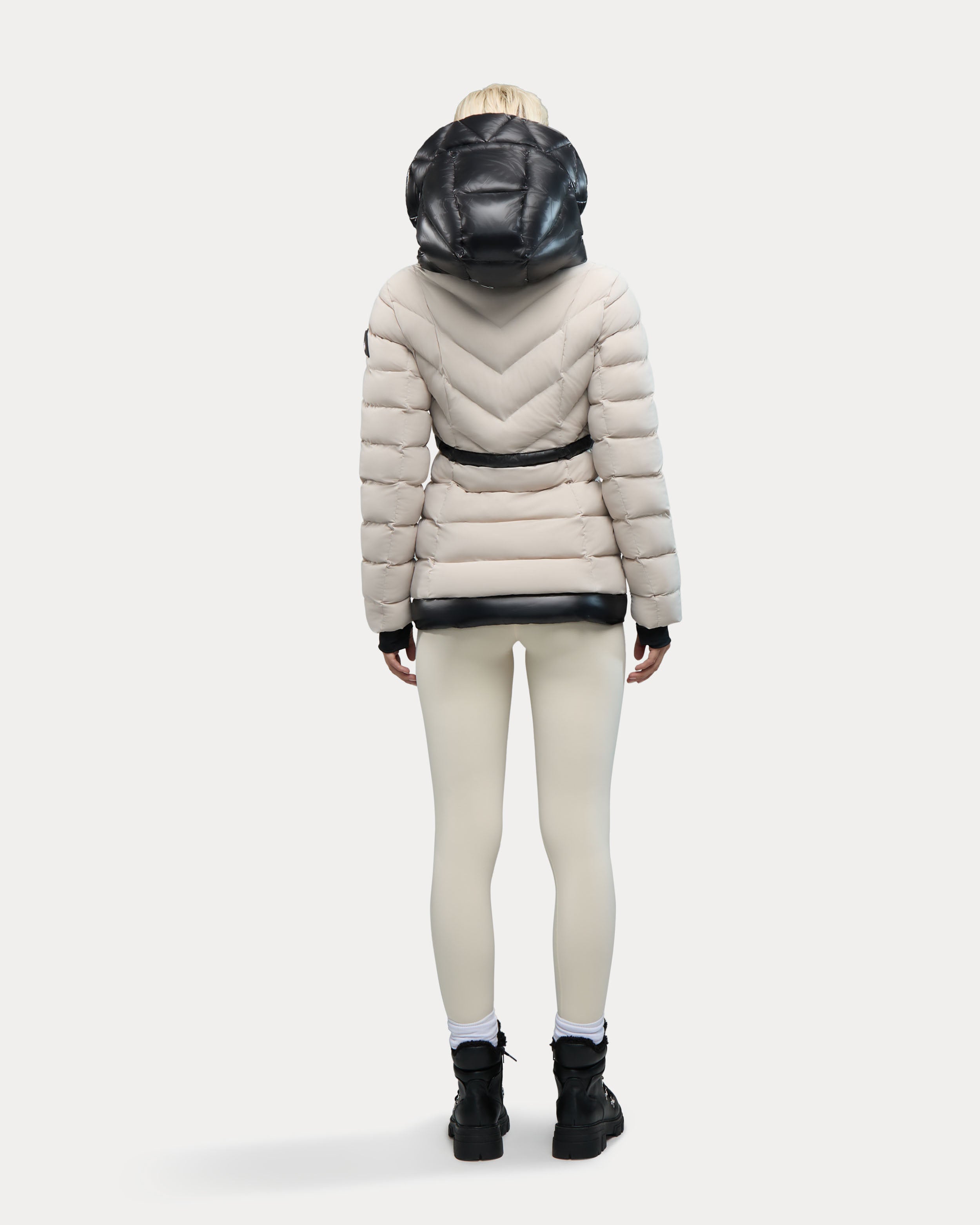 Manteau léger à matelassage en chevron Everlong avec détails lustrés
