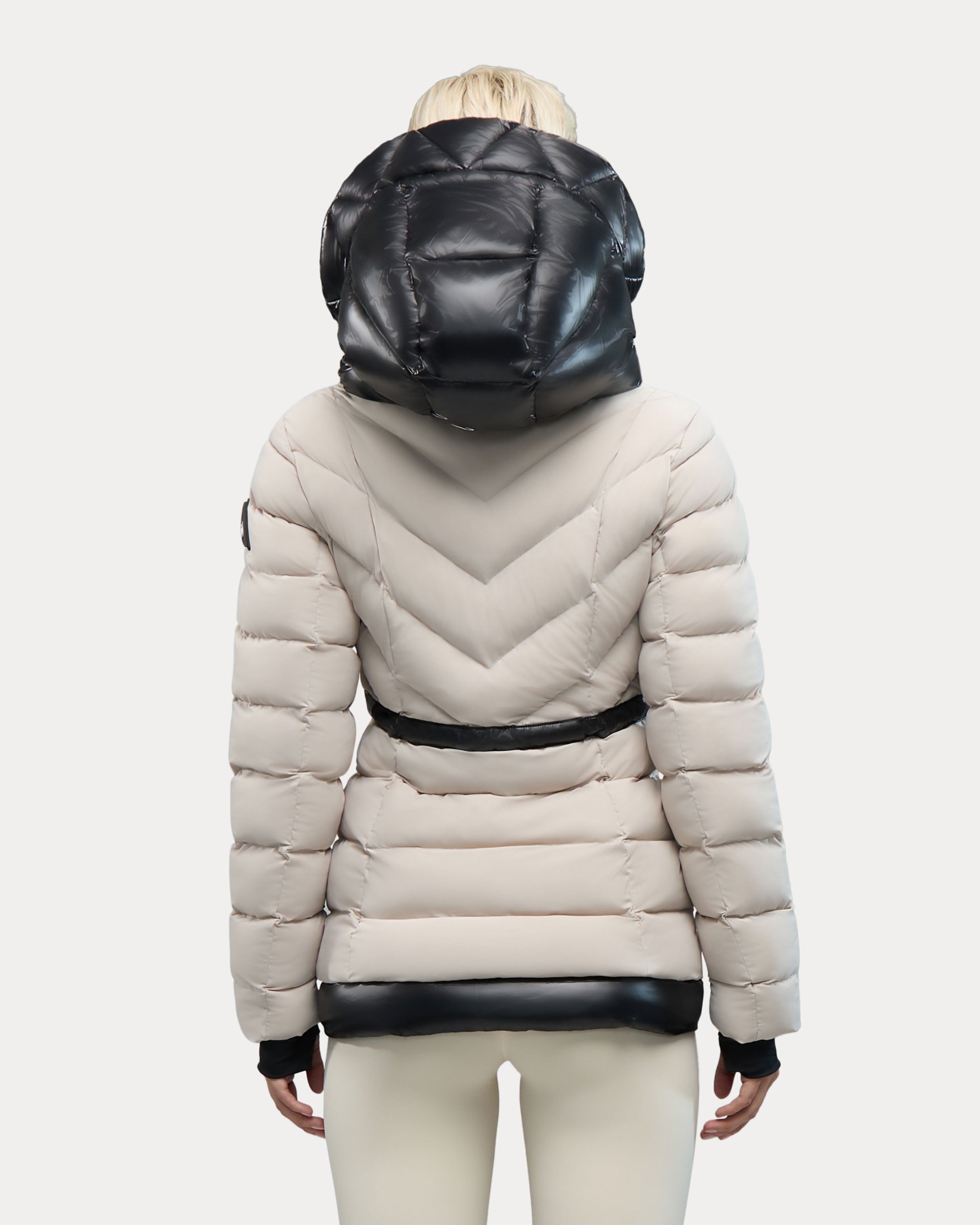 Manteau léger à matelassage en chevron Everlong avec détails lustrés