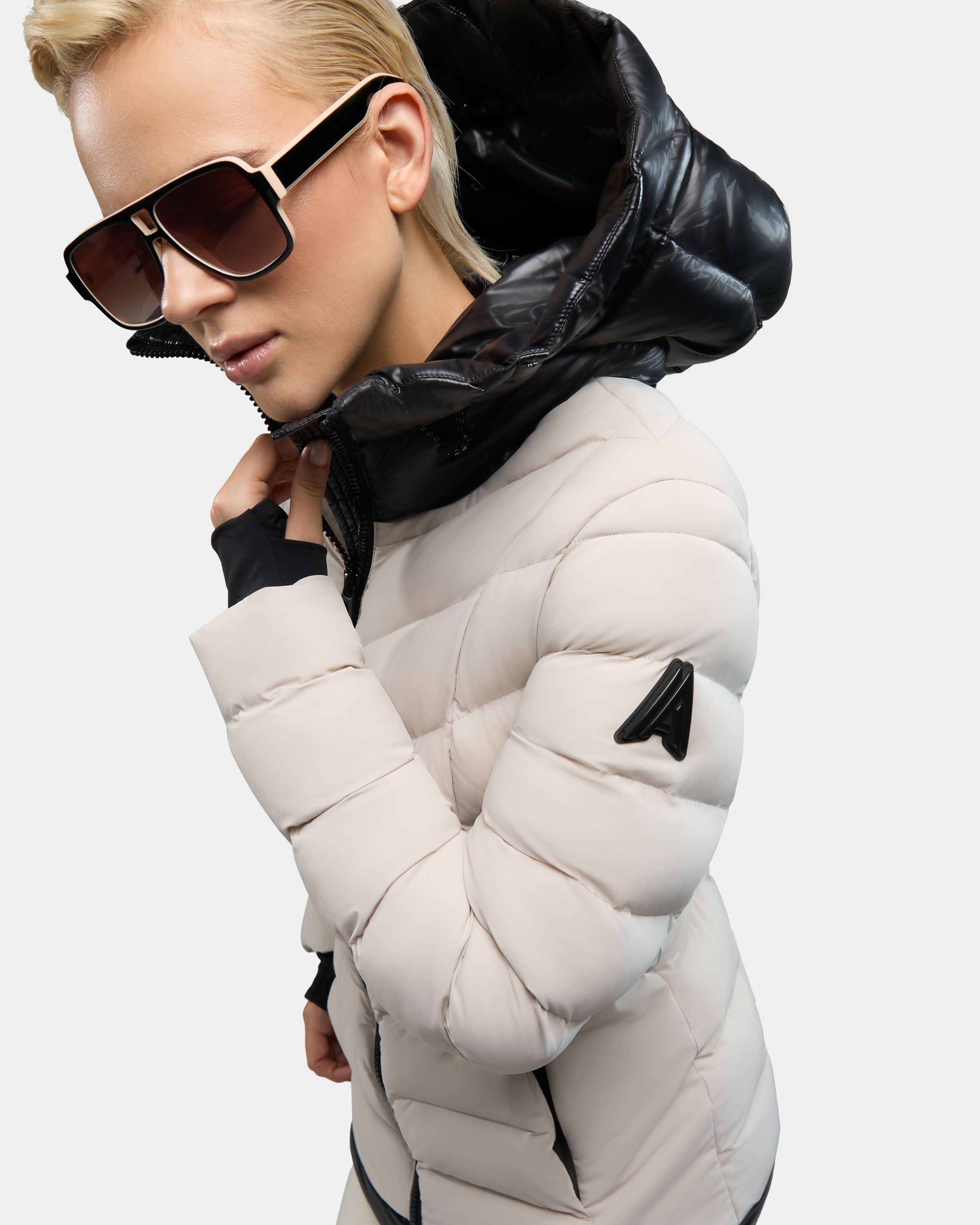 Manteau léger à matelassage en chevron Everlong avec détails lustrés