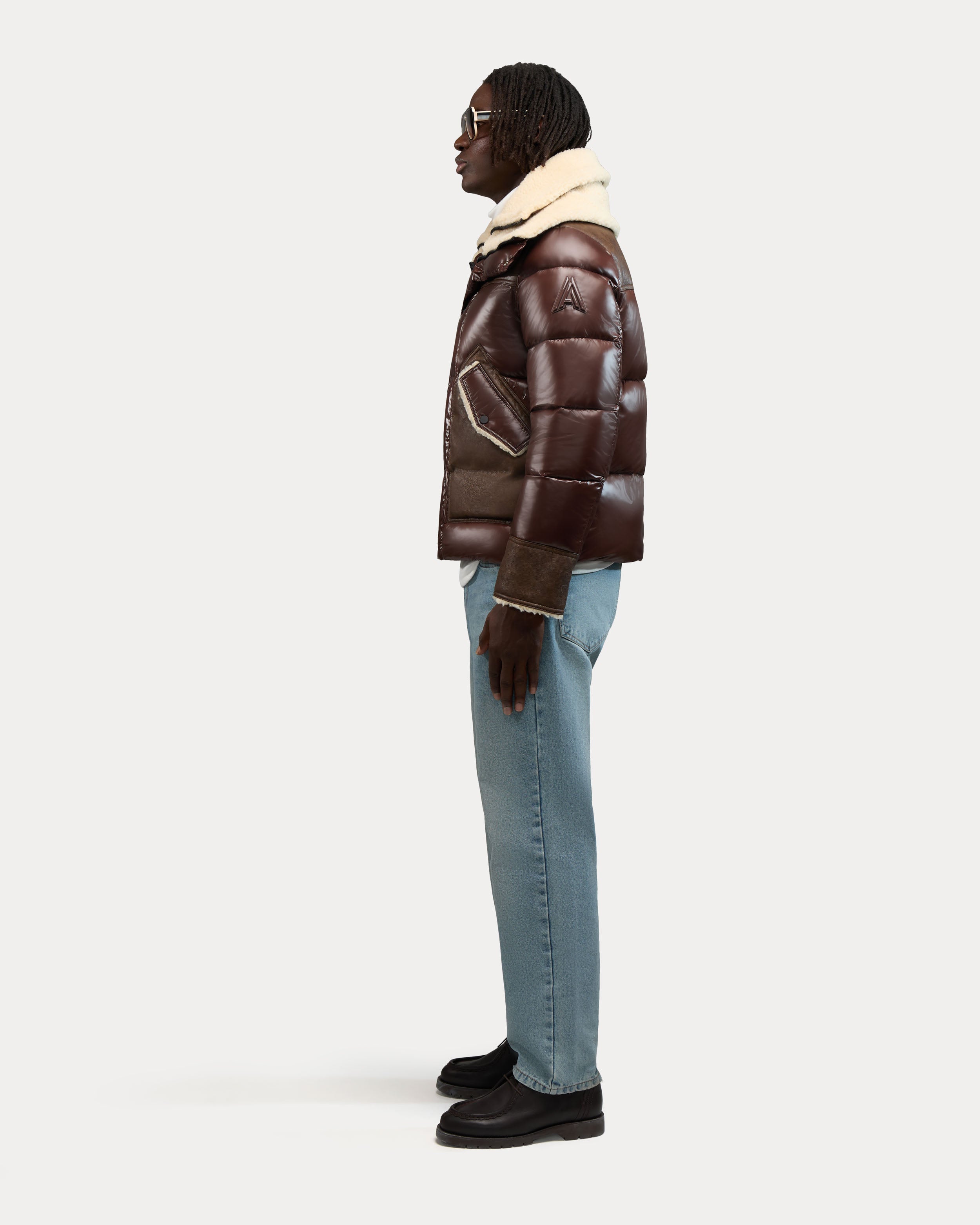 Loriant Unisex Insulated Aviator Puffer