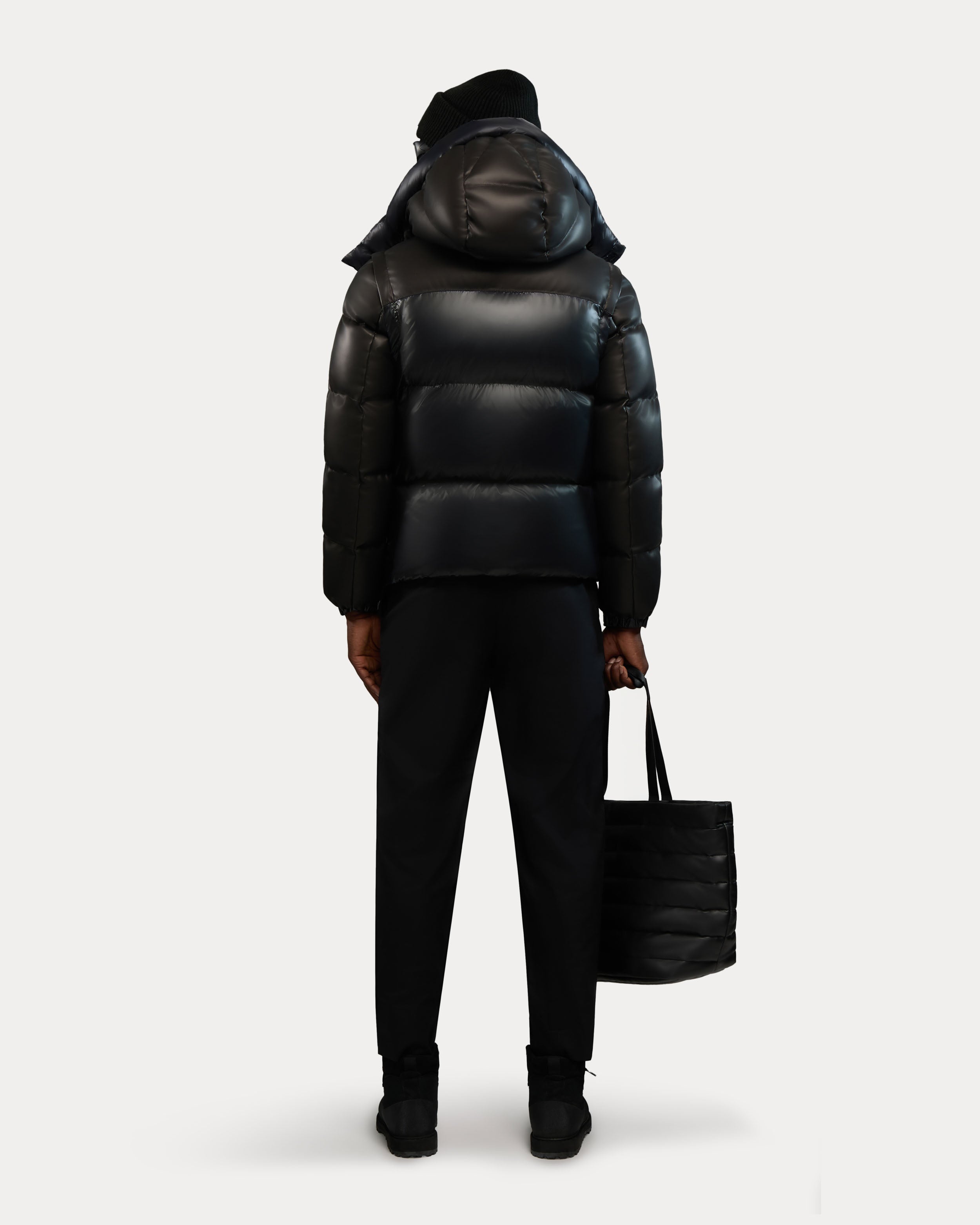 Megeve-Re manteau unisexe 2-en-1 en similicuir