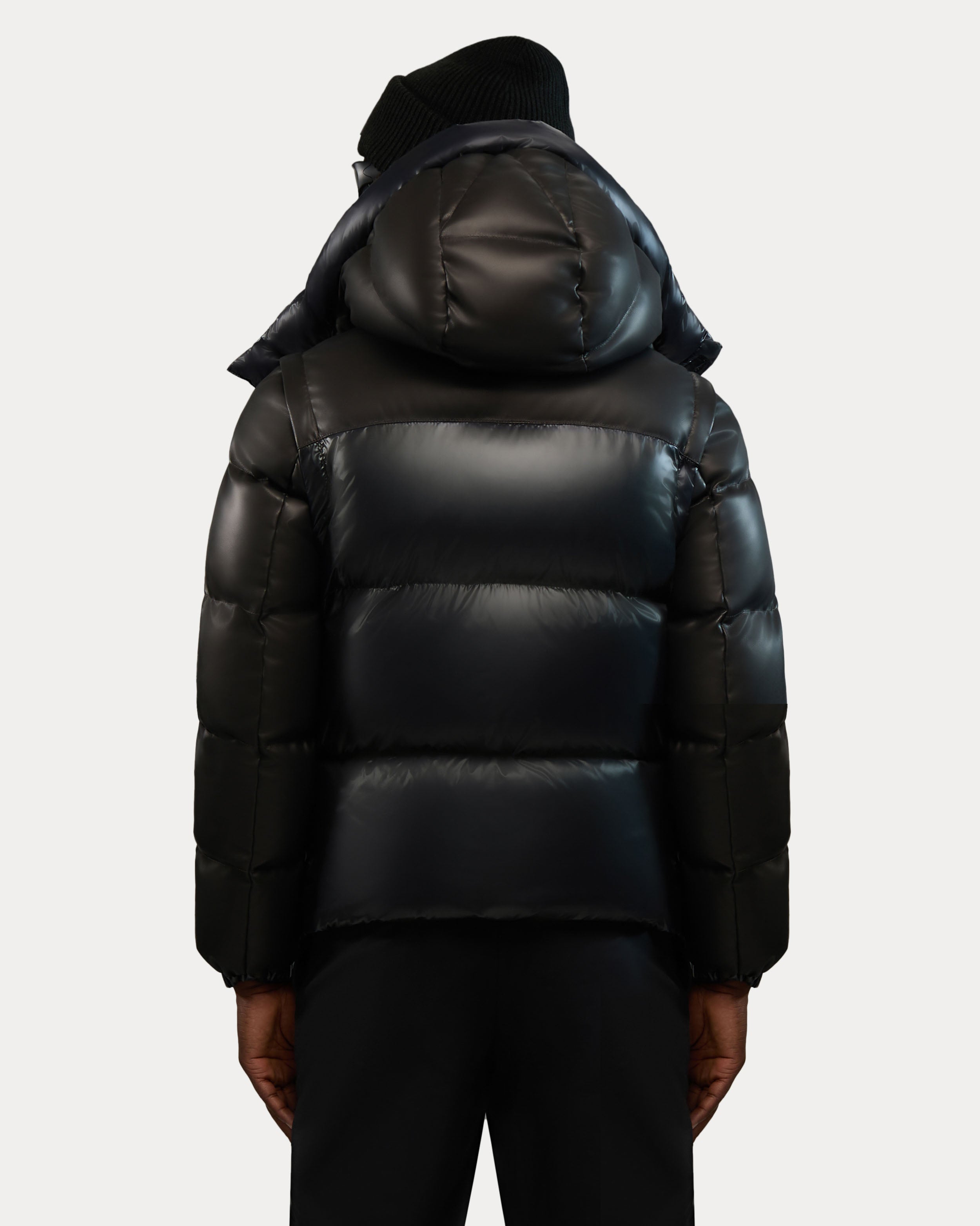 Megeve-Re Unisex 2-in-1 Relaxed Fit Puffer in Vegan Leather