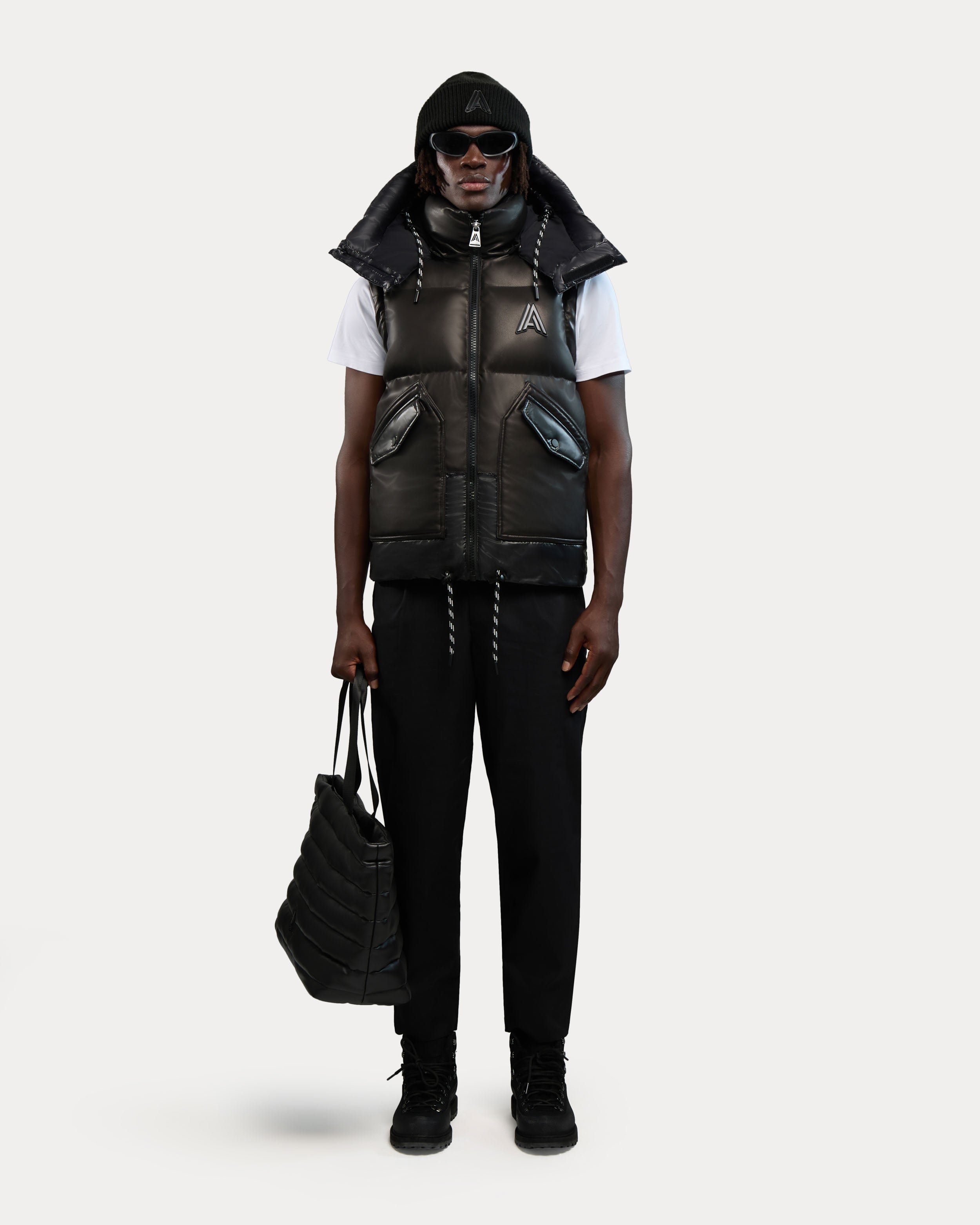 Megeve-Re manteau unisexe 2-en-1 en similicuir
