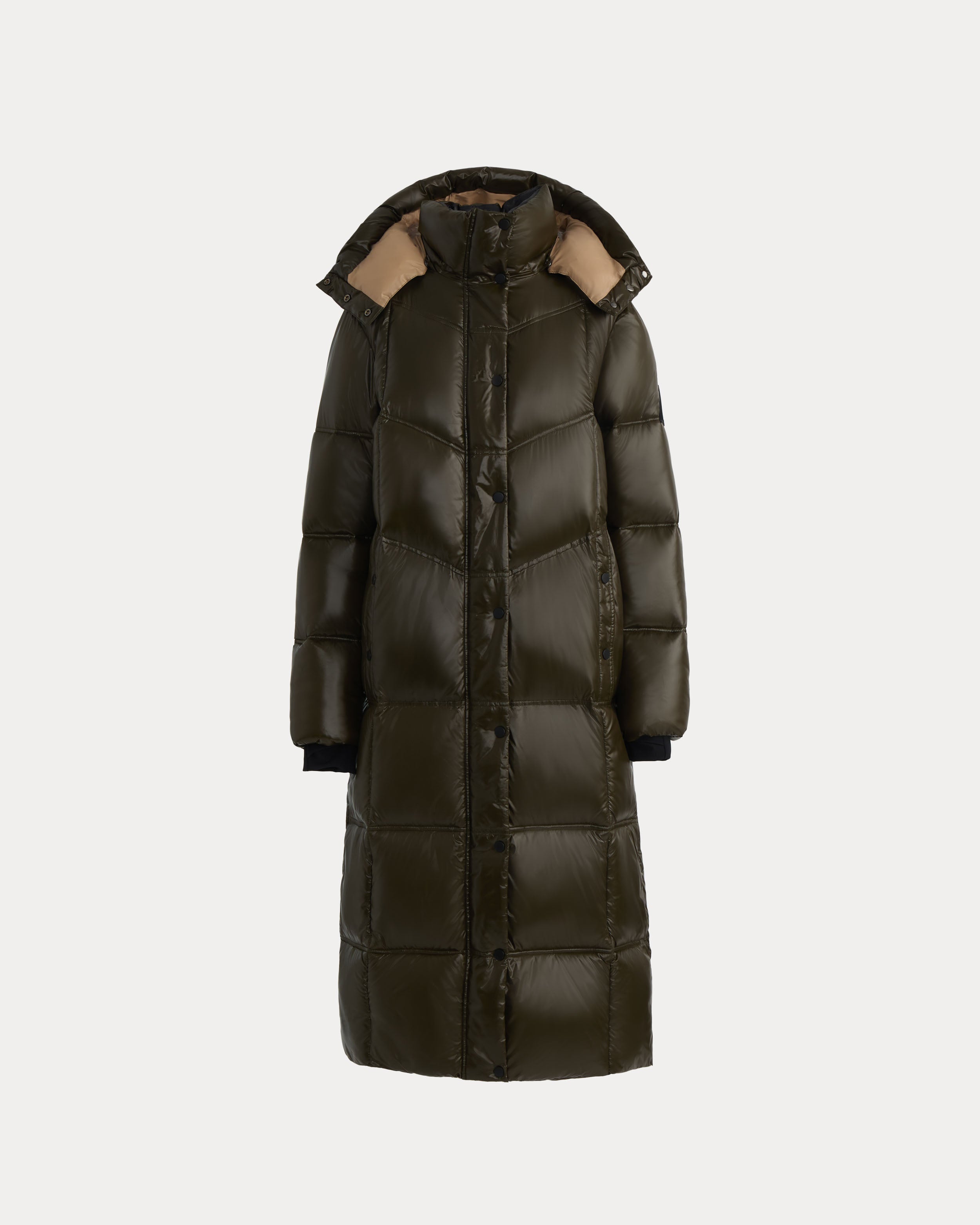 Manteau matelassé long Meribel avec capuchon amovible
