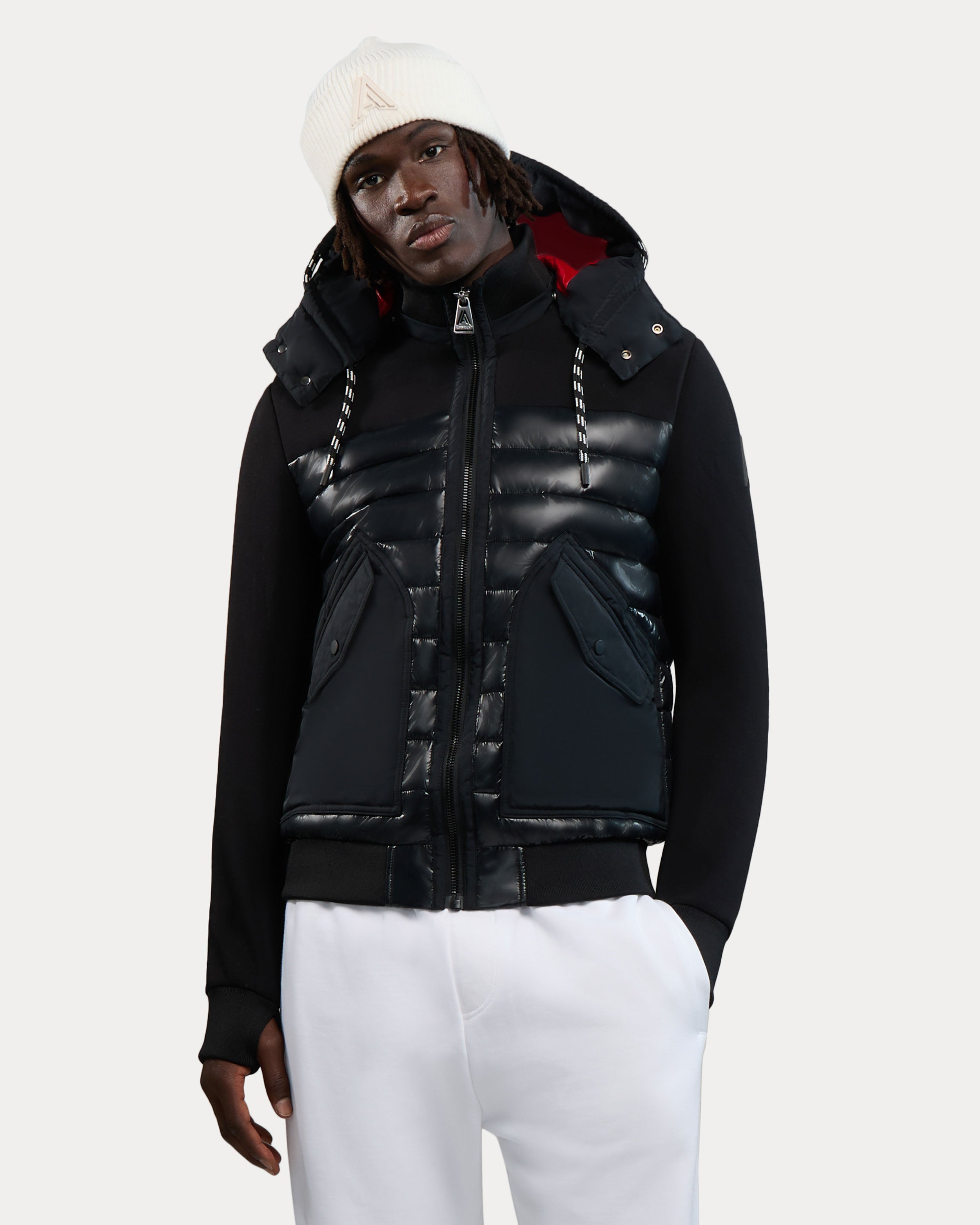 Blouson aviateur léger et hybride en matériaux assortis Nimbus