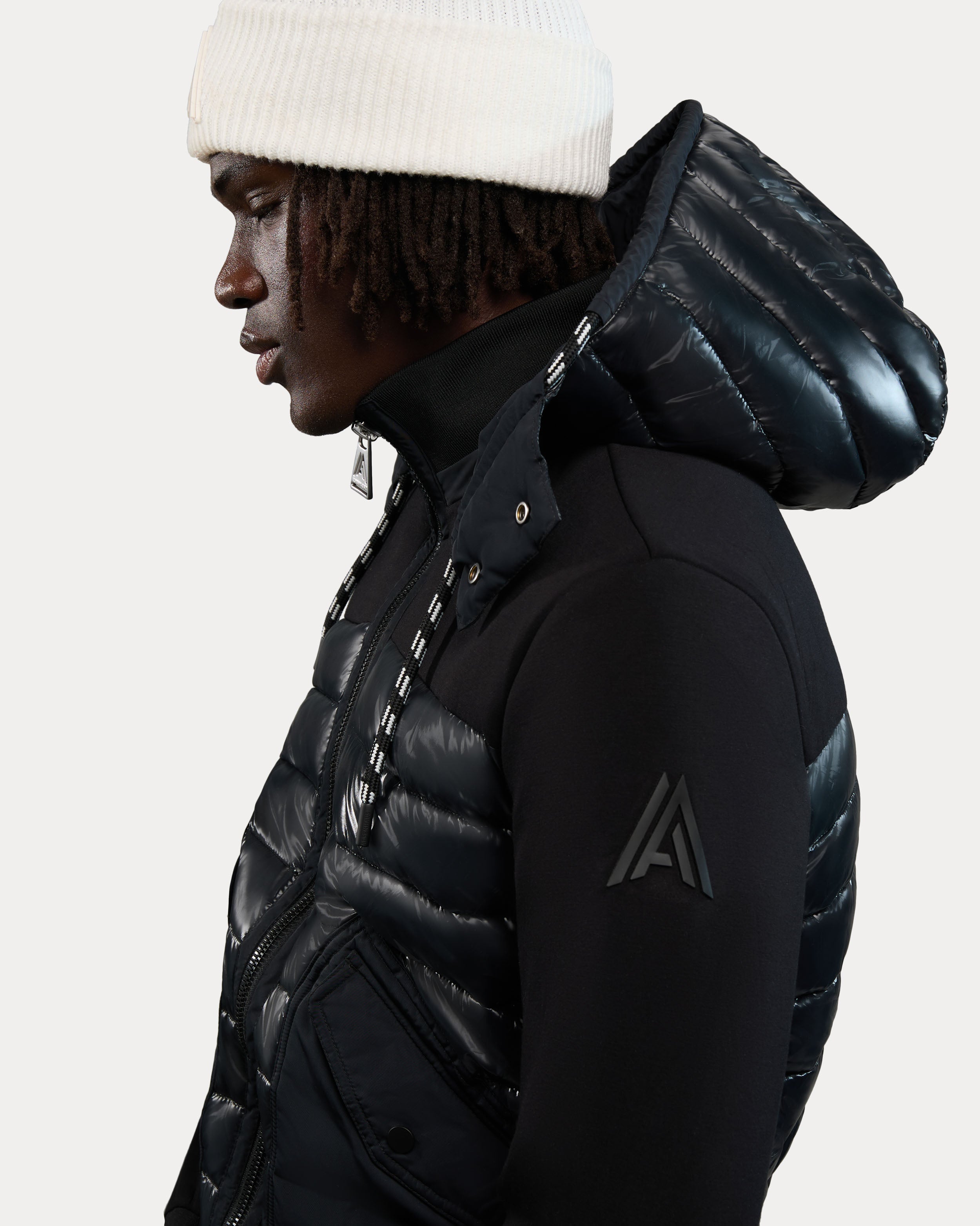 Blouson aviateur léger et hybride en matériaux assortis Nimbus