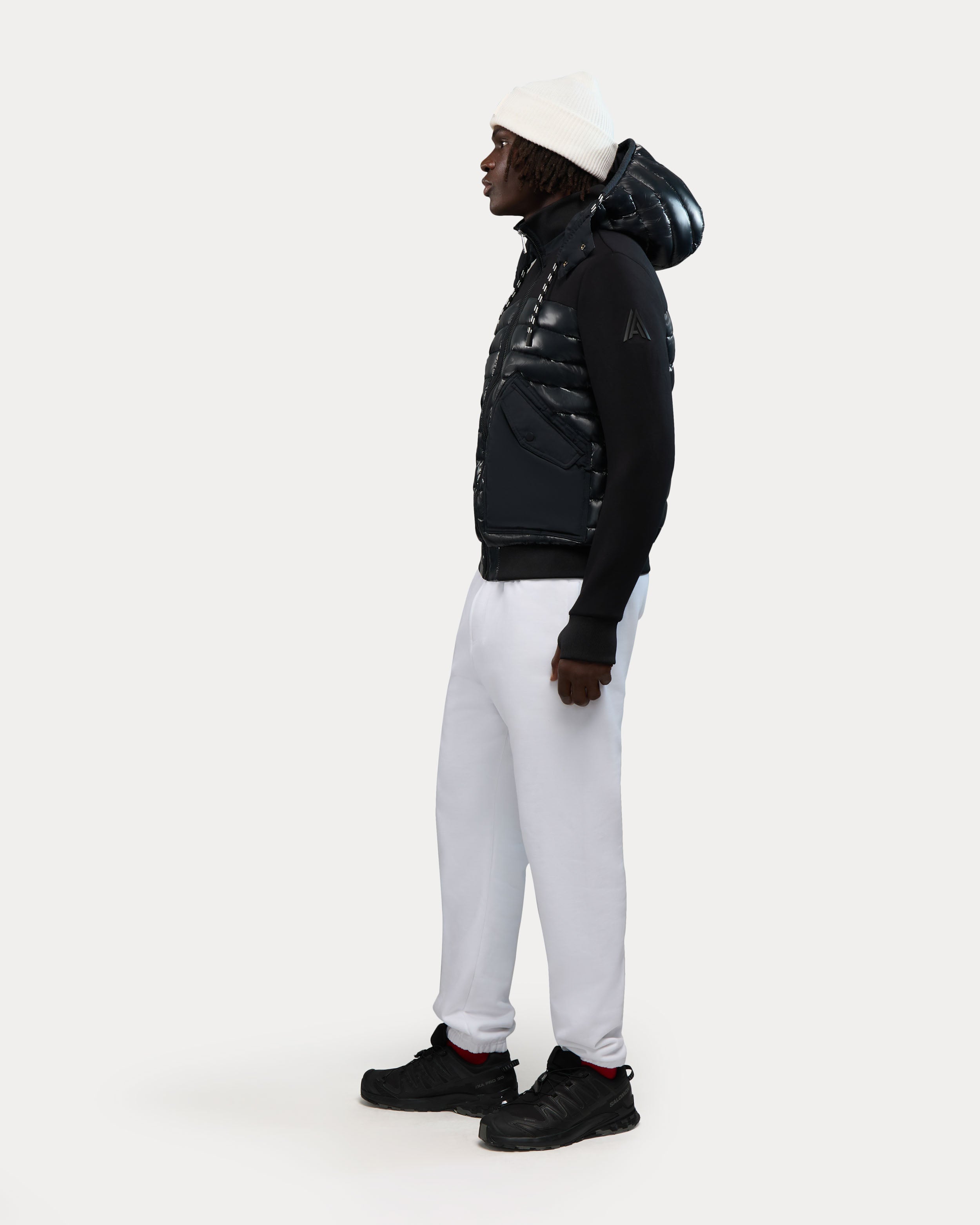 Blouson aviateur léger et hybride en matériaux assortis Nimbus