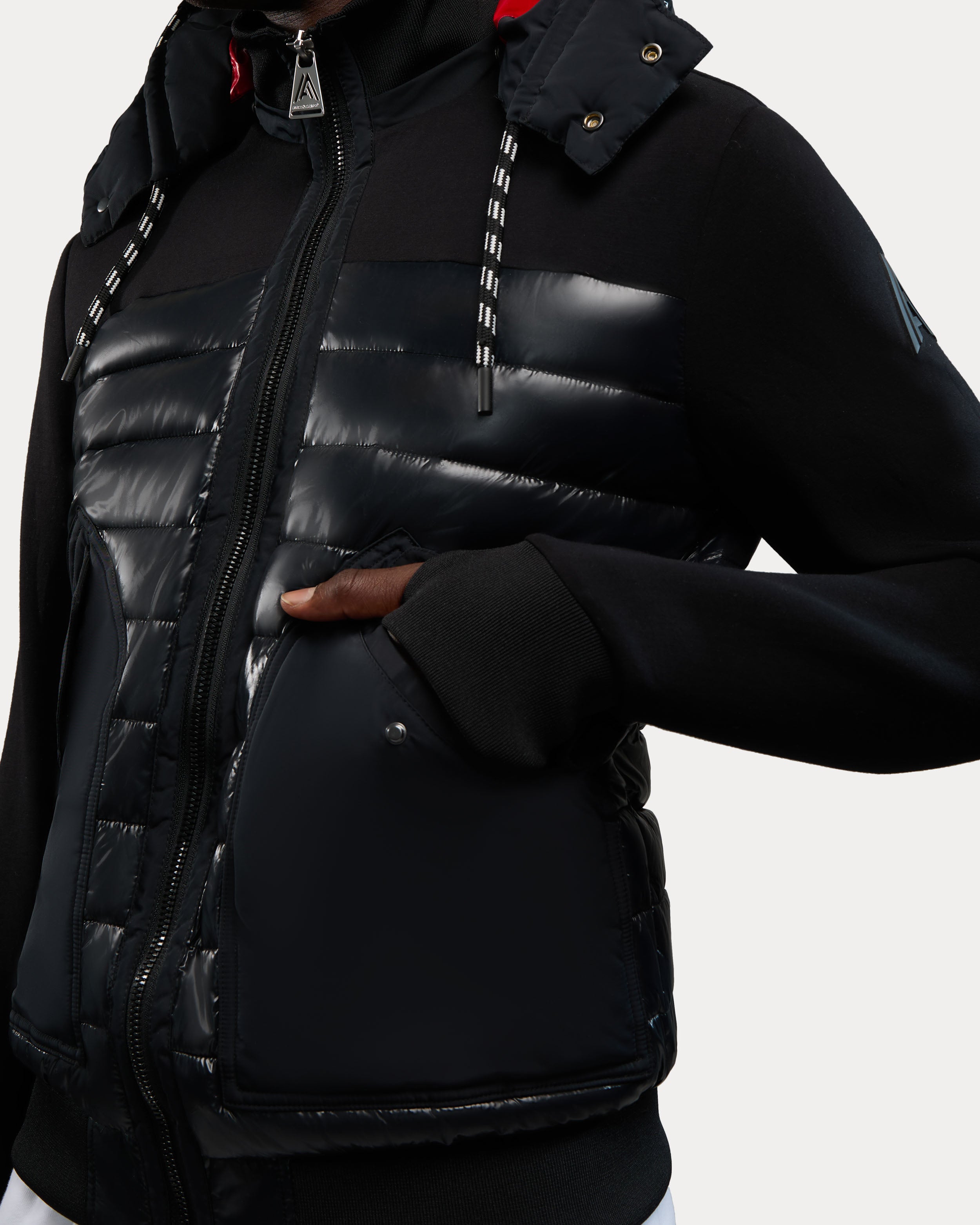 Blouson aviateur léger et hybride en matériaux assortis Nimbus