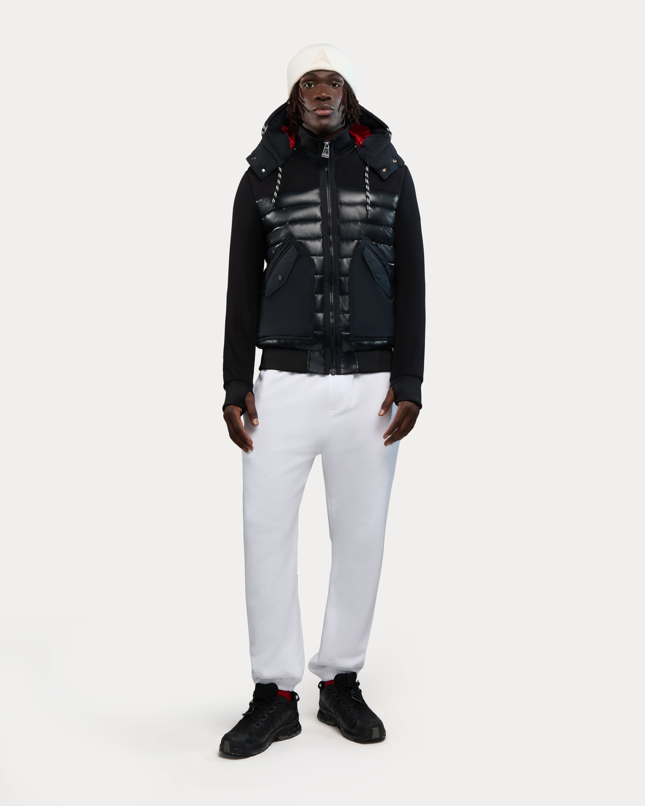 Blouson aviateur léger et hybride en matériaux assortis Nimbus