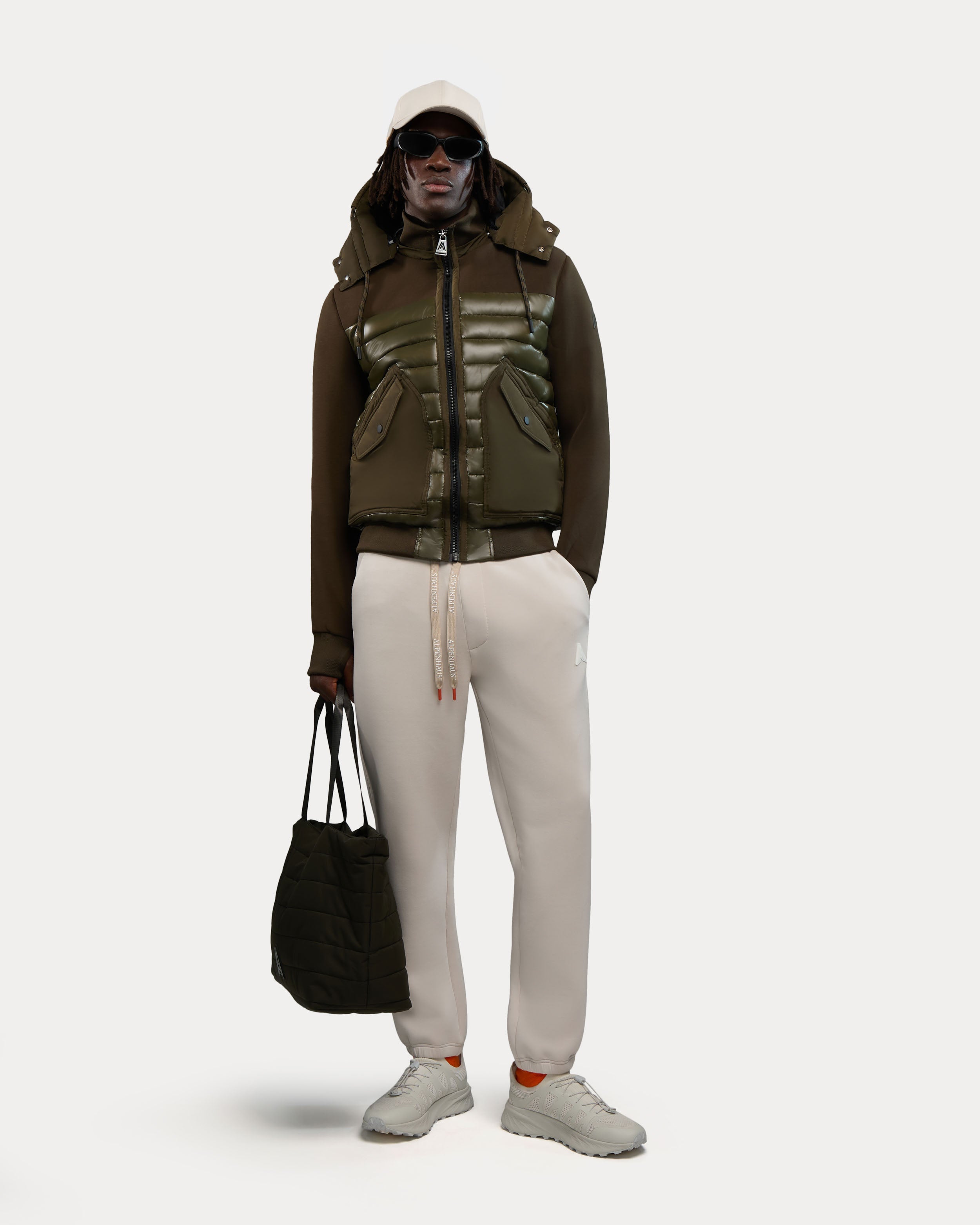 Blouson aviateur léger et hybride en matériaux assortis Nimbus