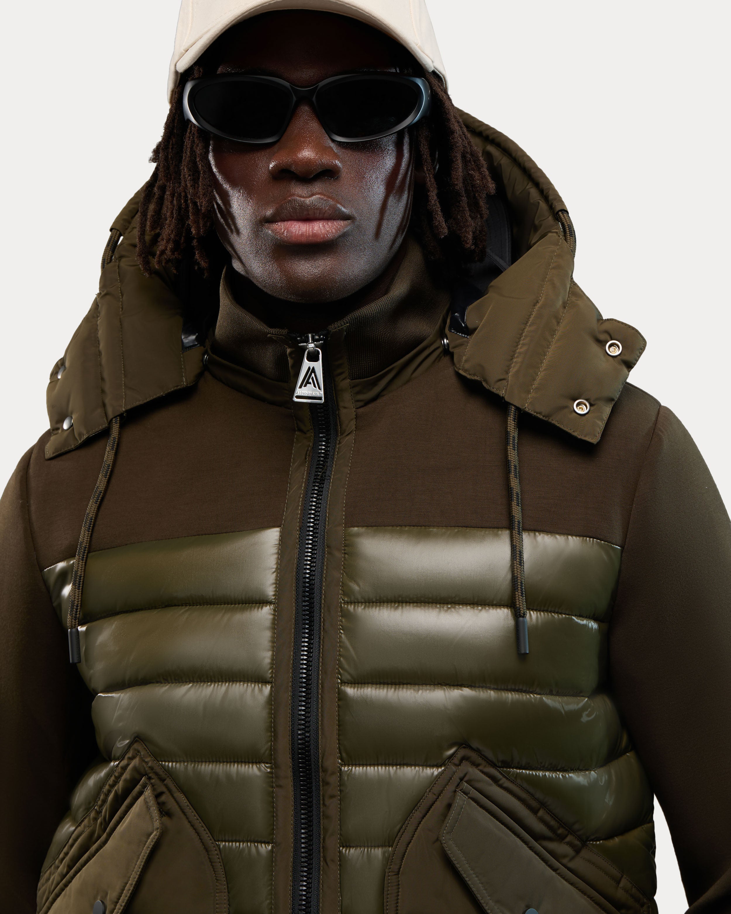 Blouson aviateur léger et hybride en matériaux assortis Nimbus