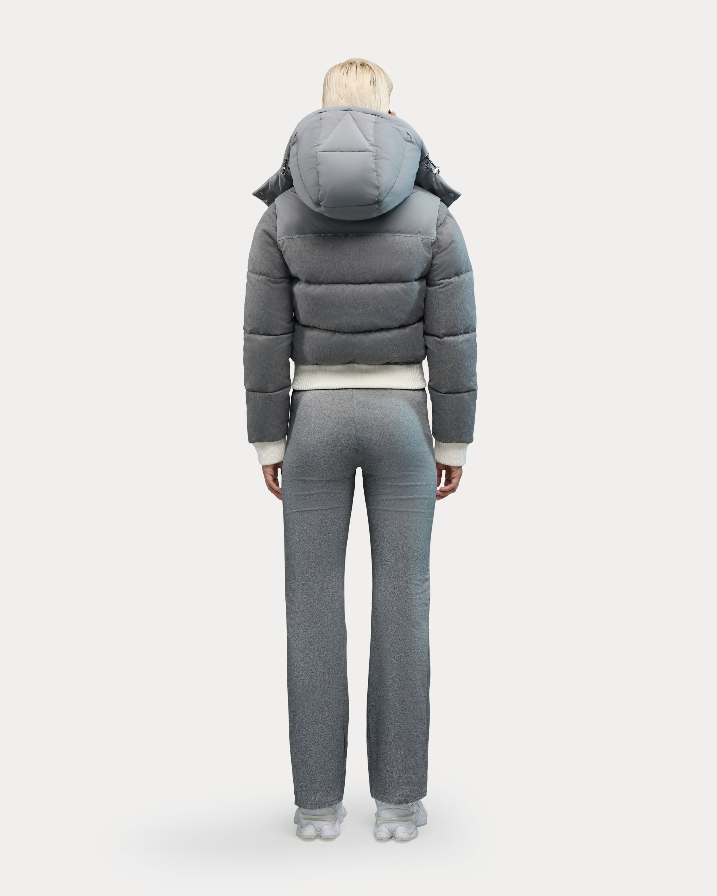 Pariset bomber court avec manches détachables pour femme 
