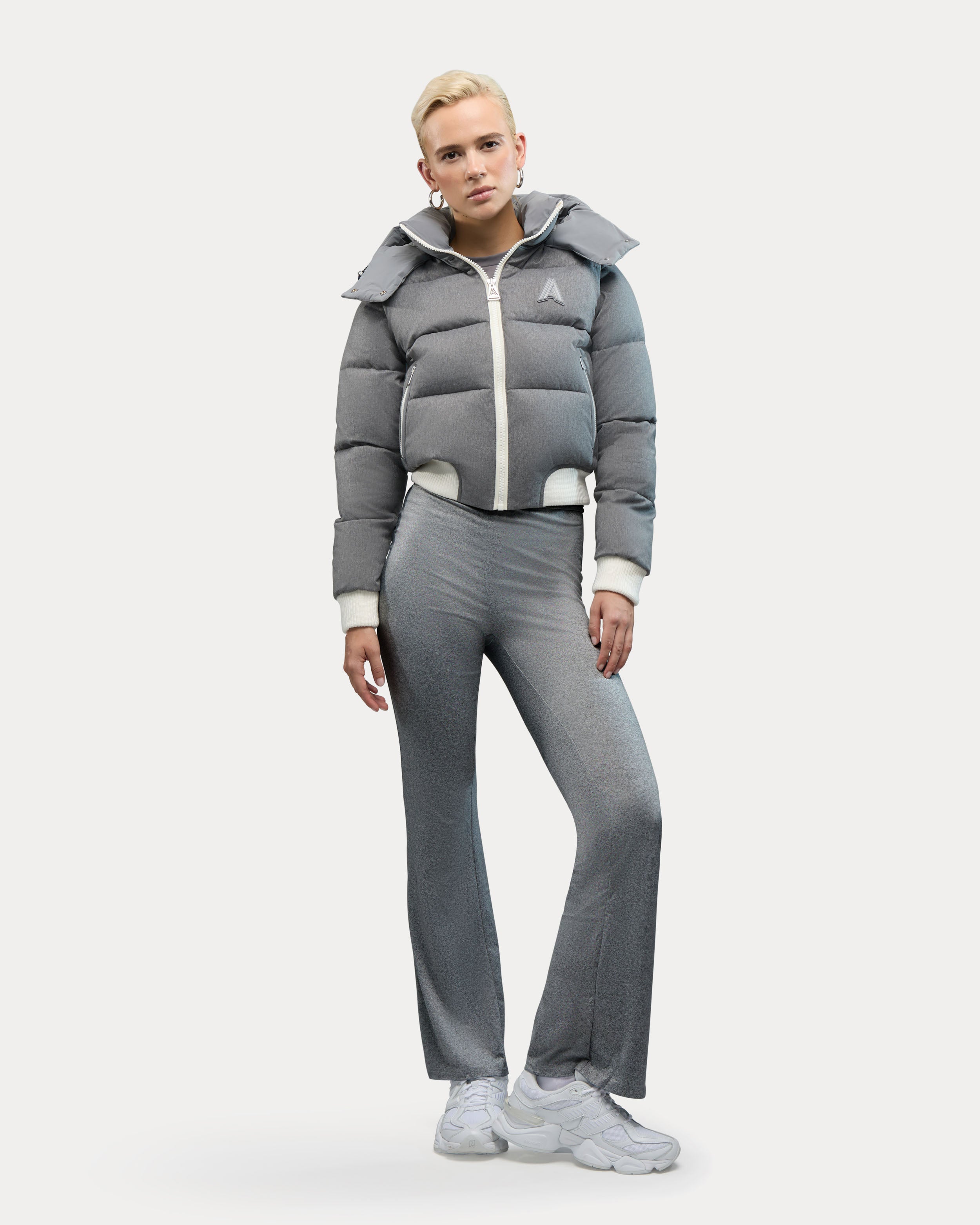 Pariset bomber court avec manches détachables pour femme 