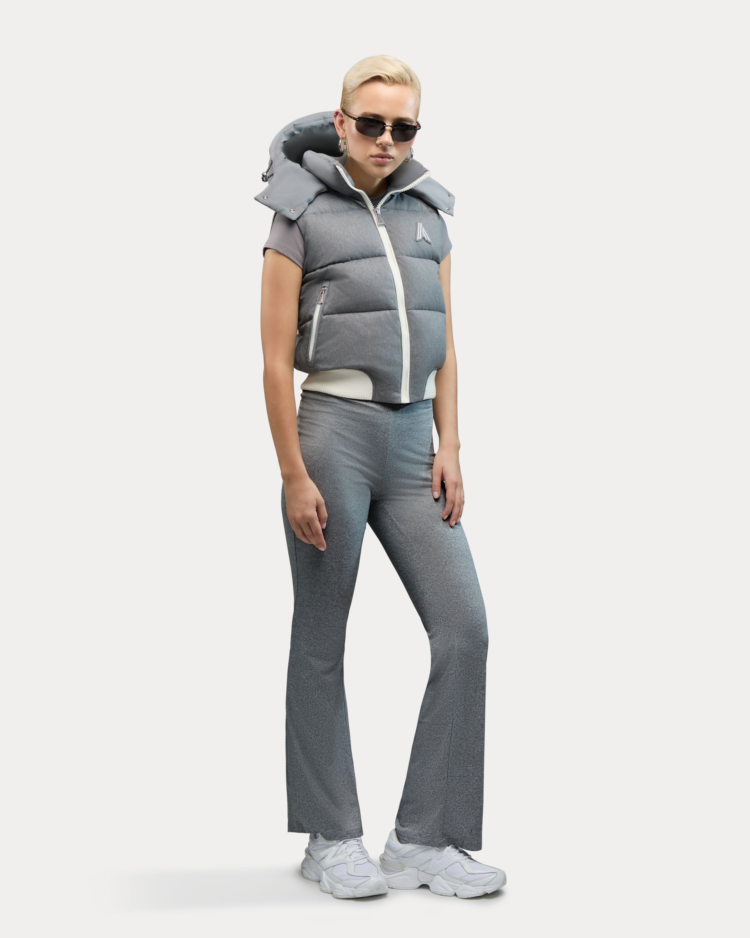 Pariset bomber court avec manches détachables pour femme 