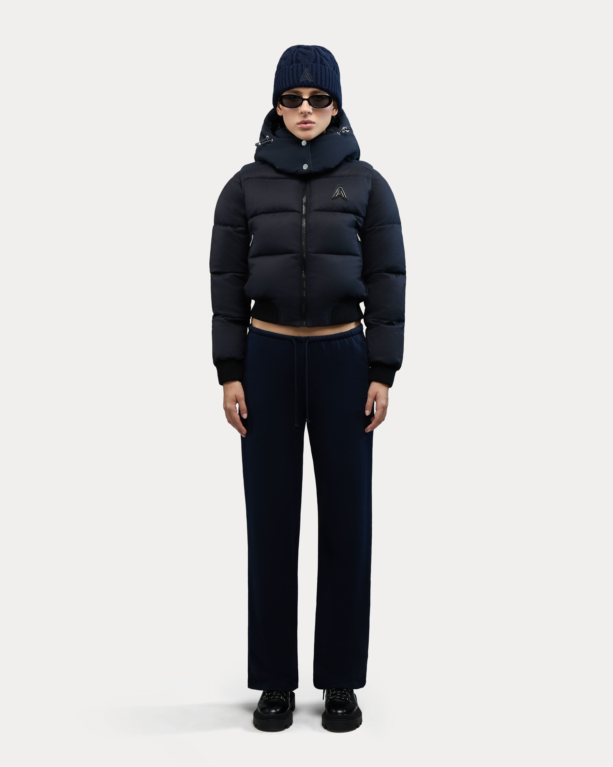 Pariset bomber court avec manches détachables pour femme 
