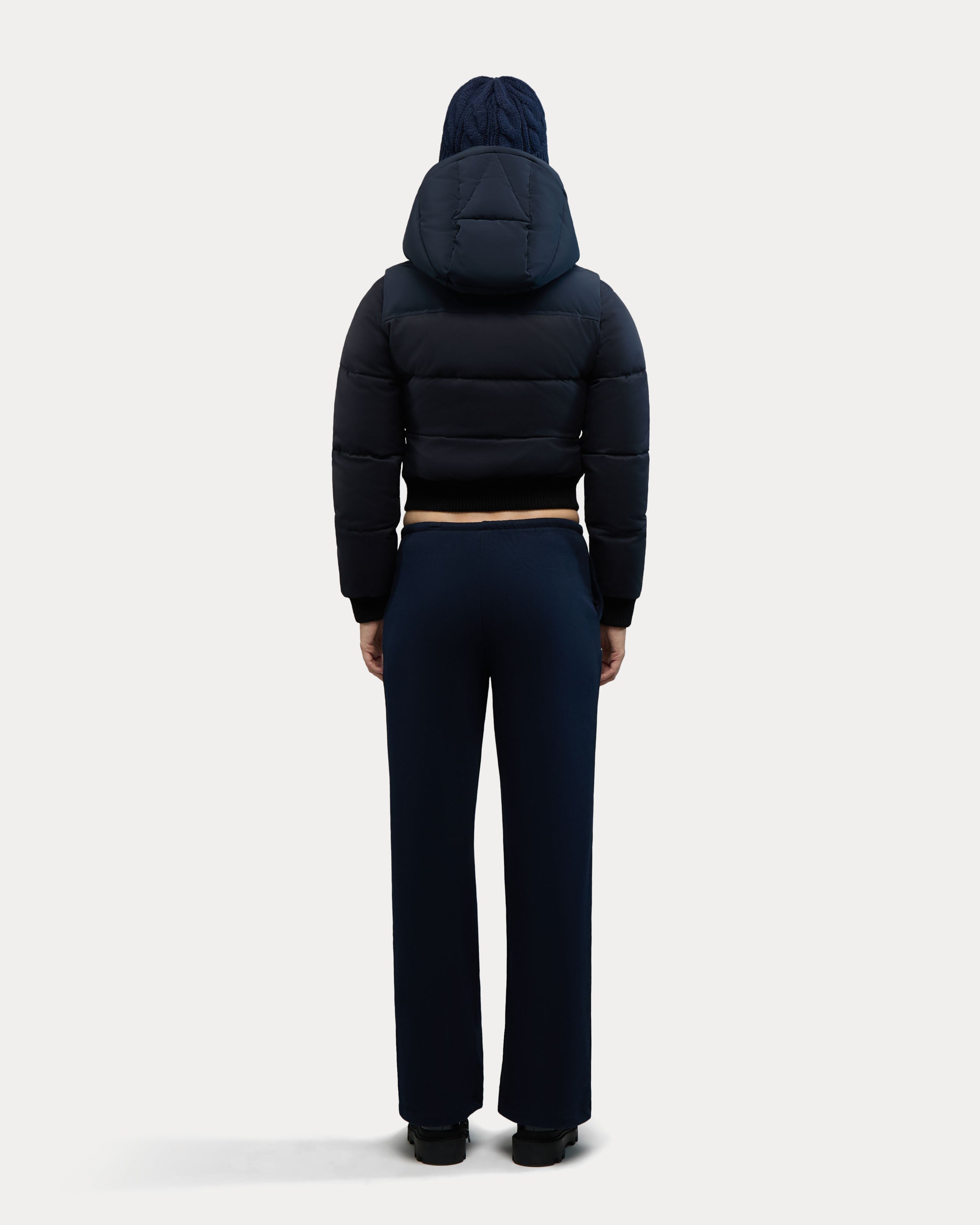 Pariset bomber court avec manches détachables pour femme 