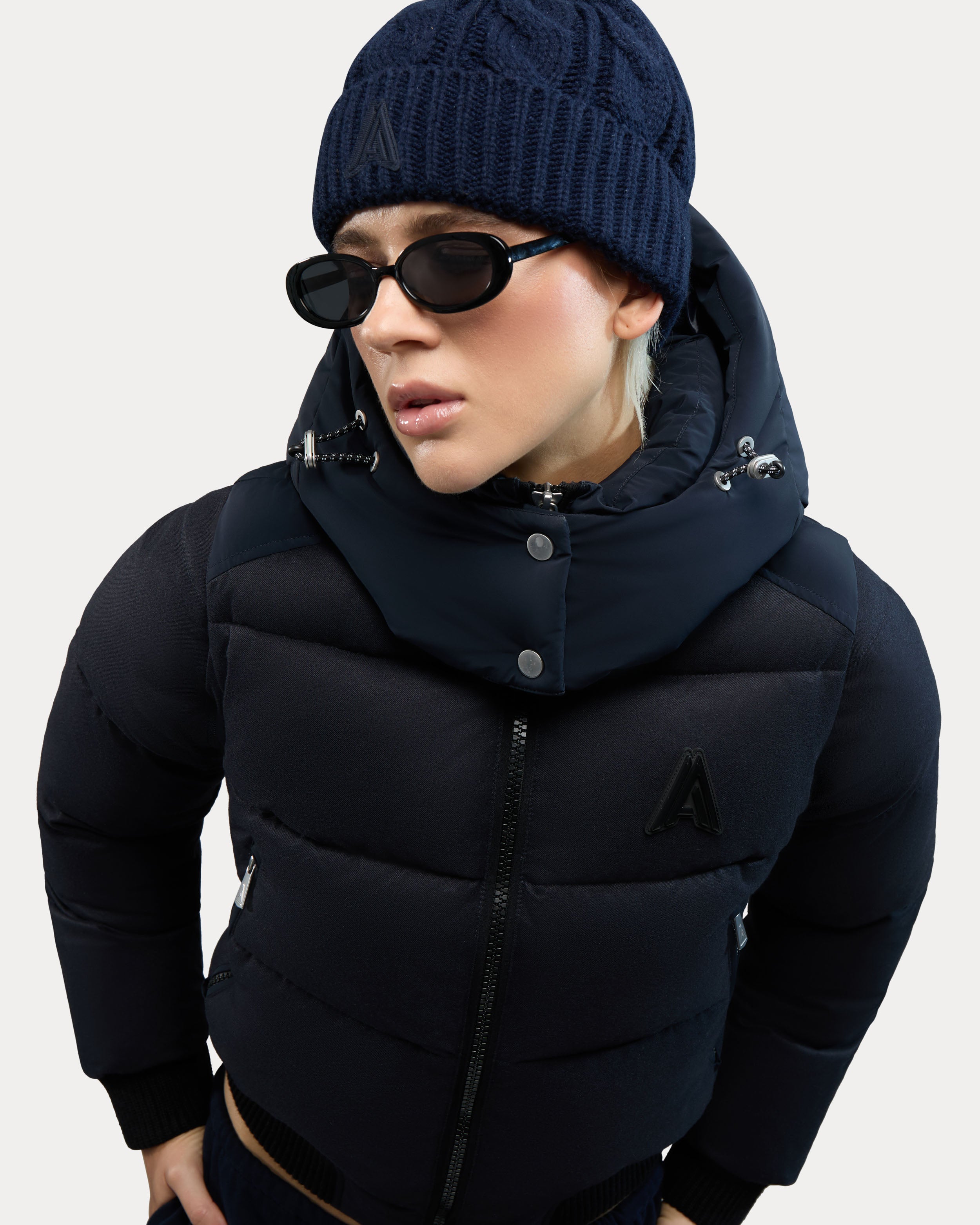 Pariset bomber court avec manches détachables pour femme 