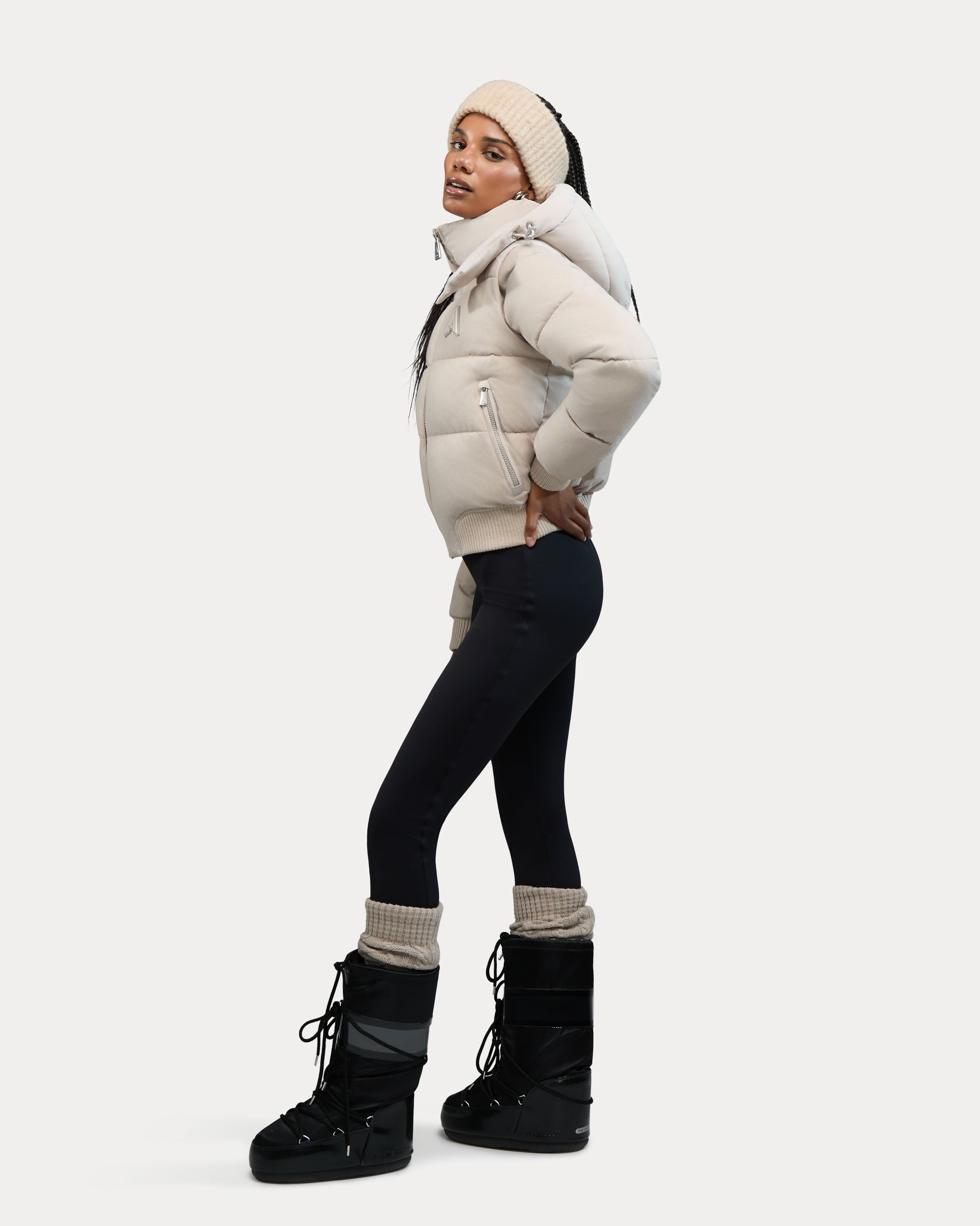 Pariset bomber court avec manches détachables pour femme 