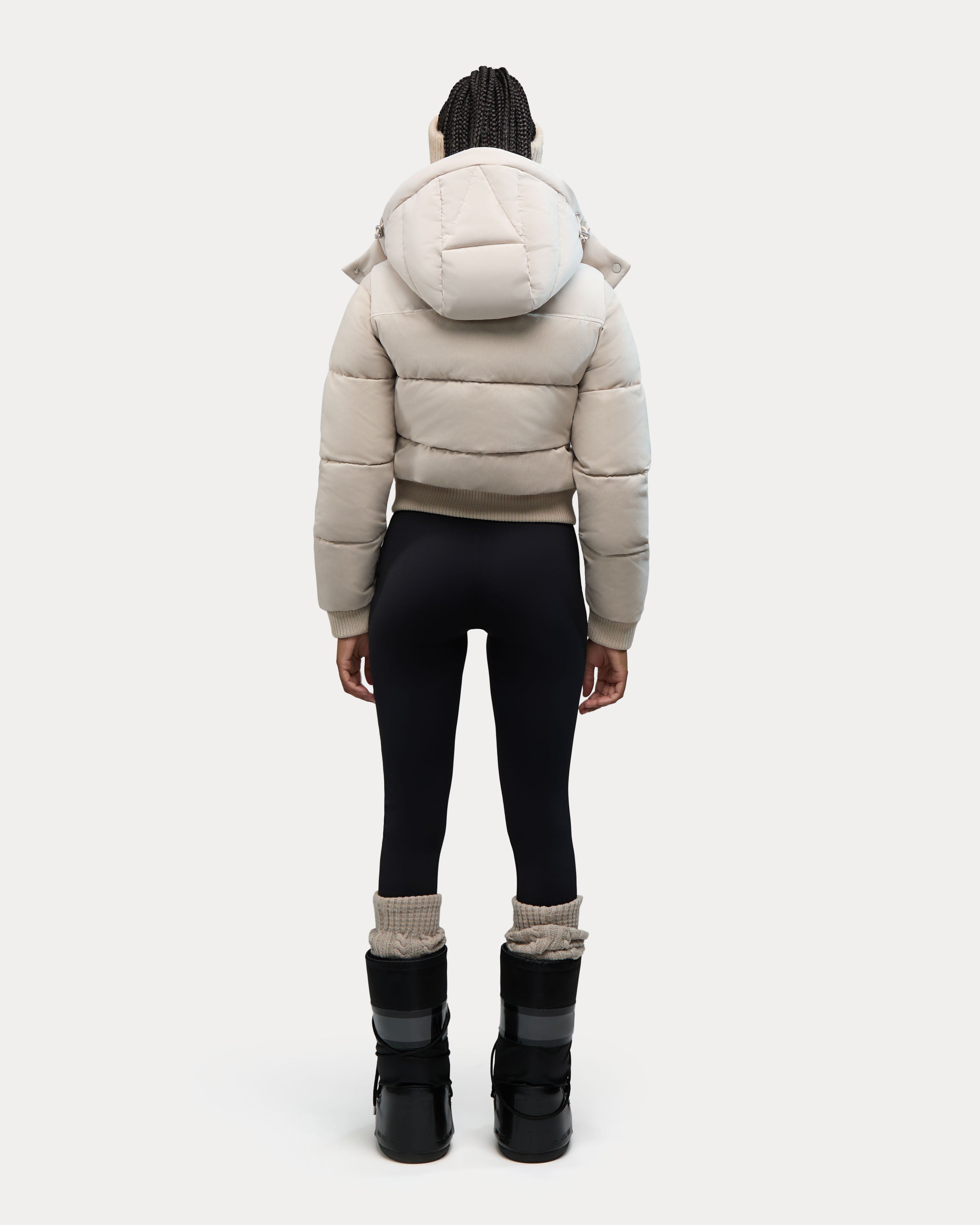 Pariset bomber court avec manches détachables pour femme 