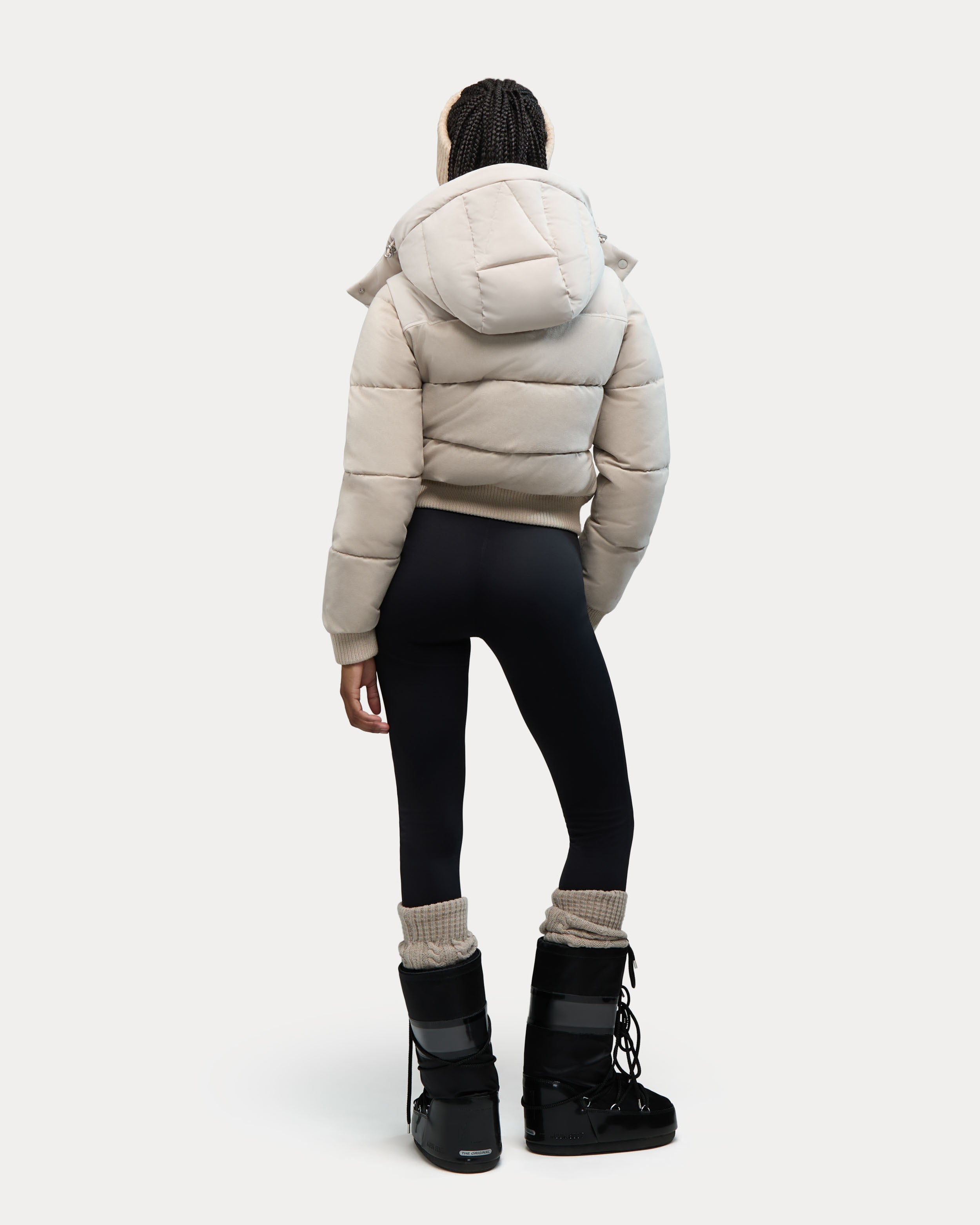 Pariset bomber court avec manches détachables pour femme 