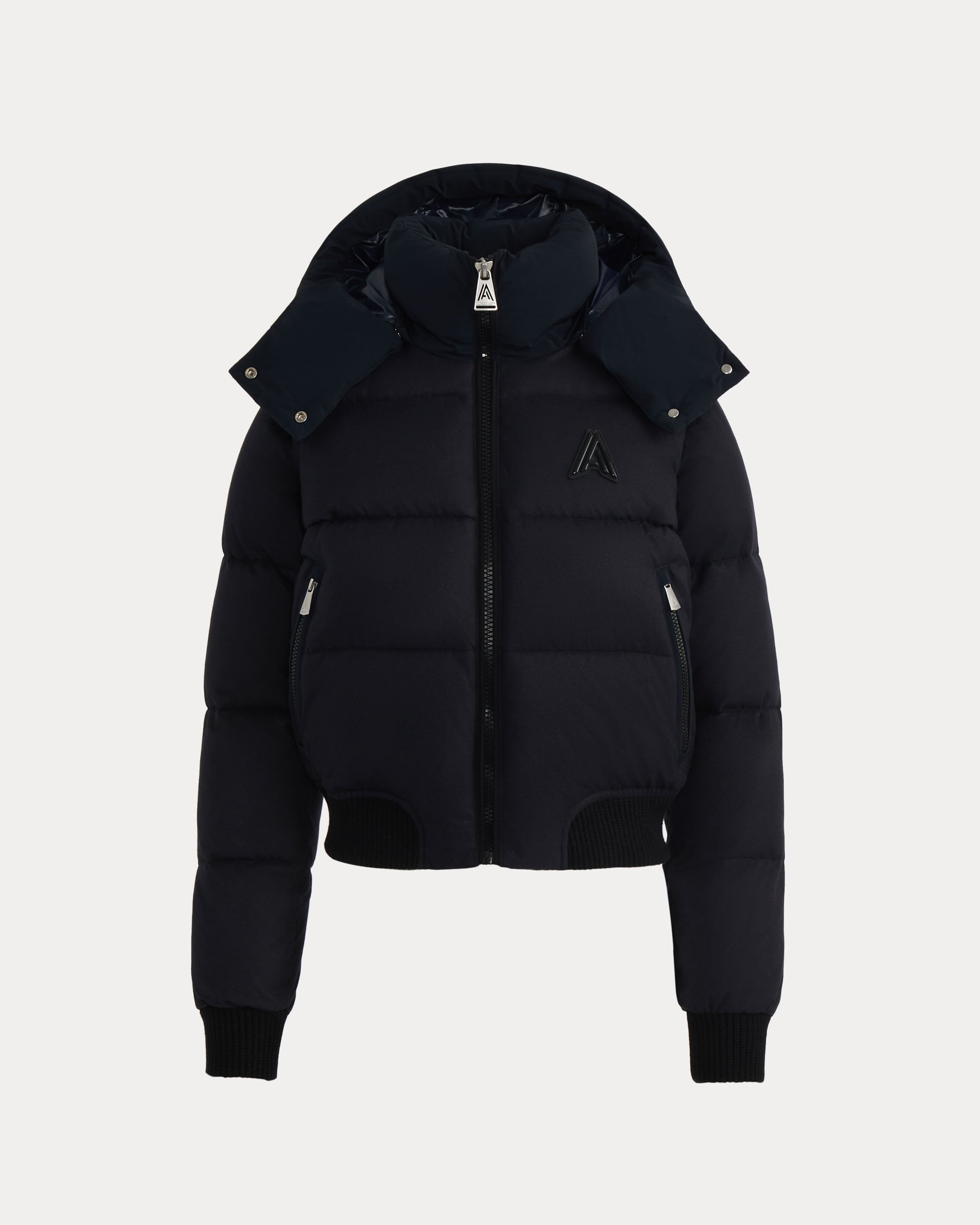 Pariset Cropped Puffer Bomber with Detachable Sleeves
