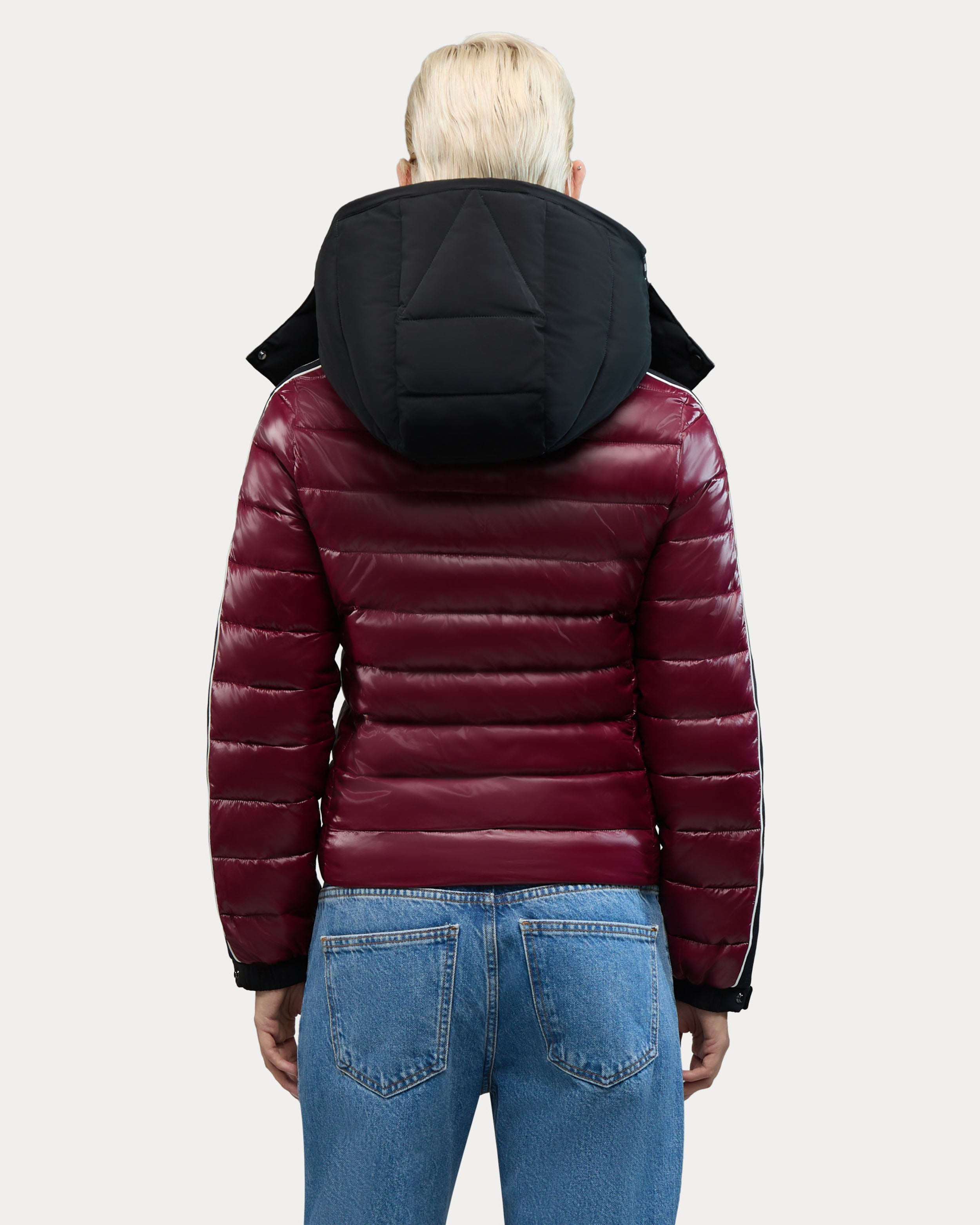 Rousset Lightweight Cinched Puffer Jacket with Contrast Detailing
