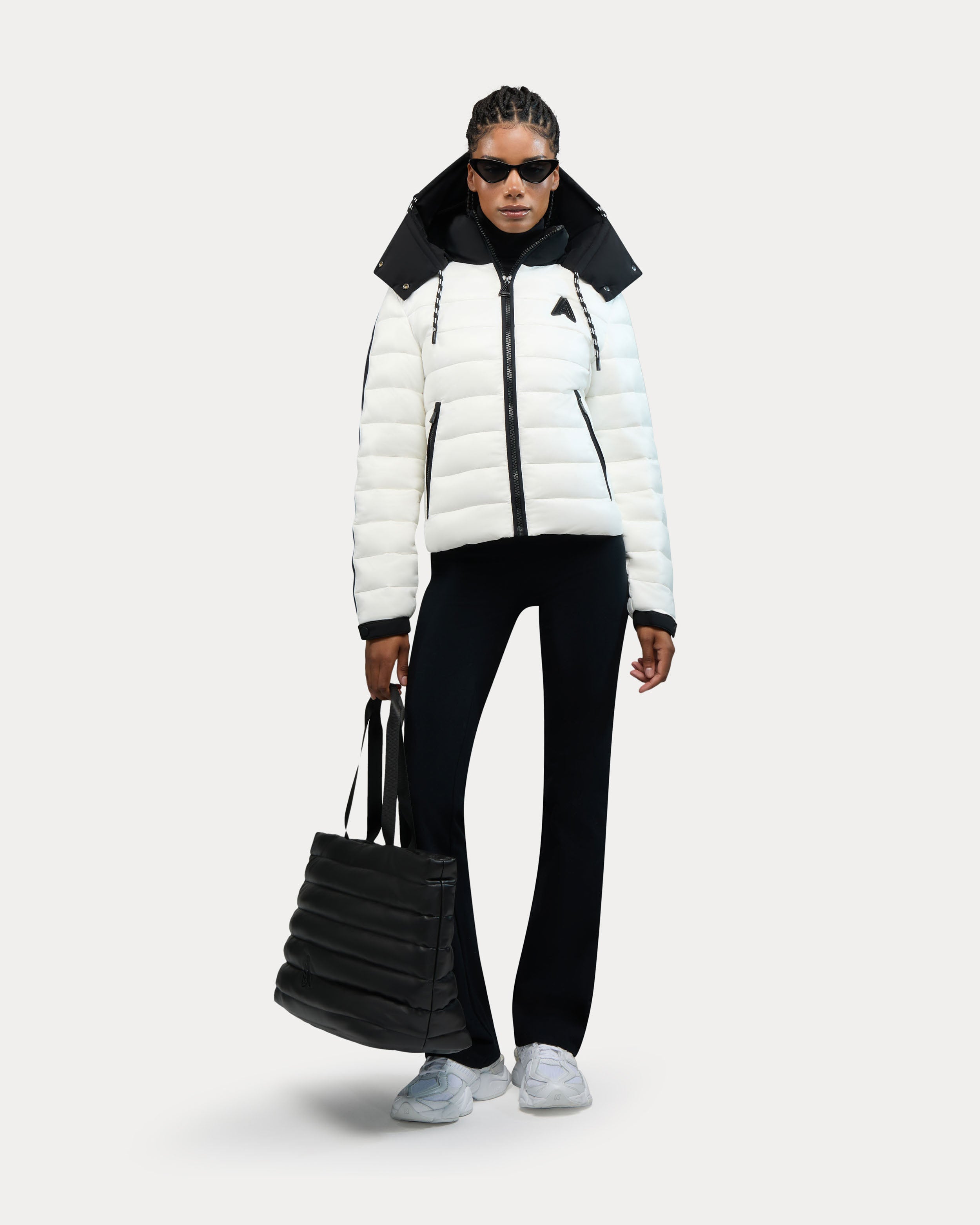Rousset Lightweight Cinched Puffer Jacket with Contrast Detailing