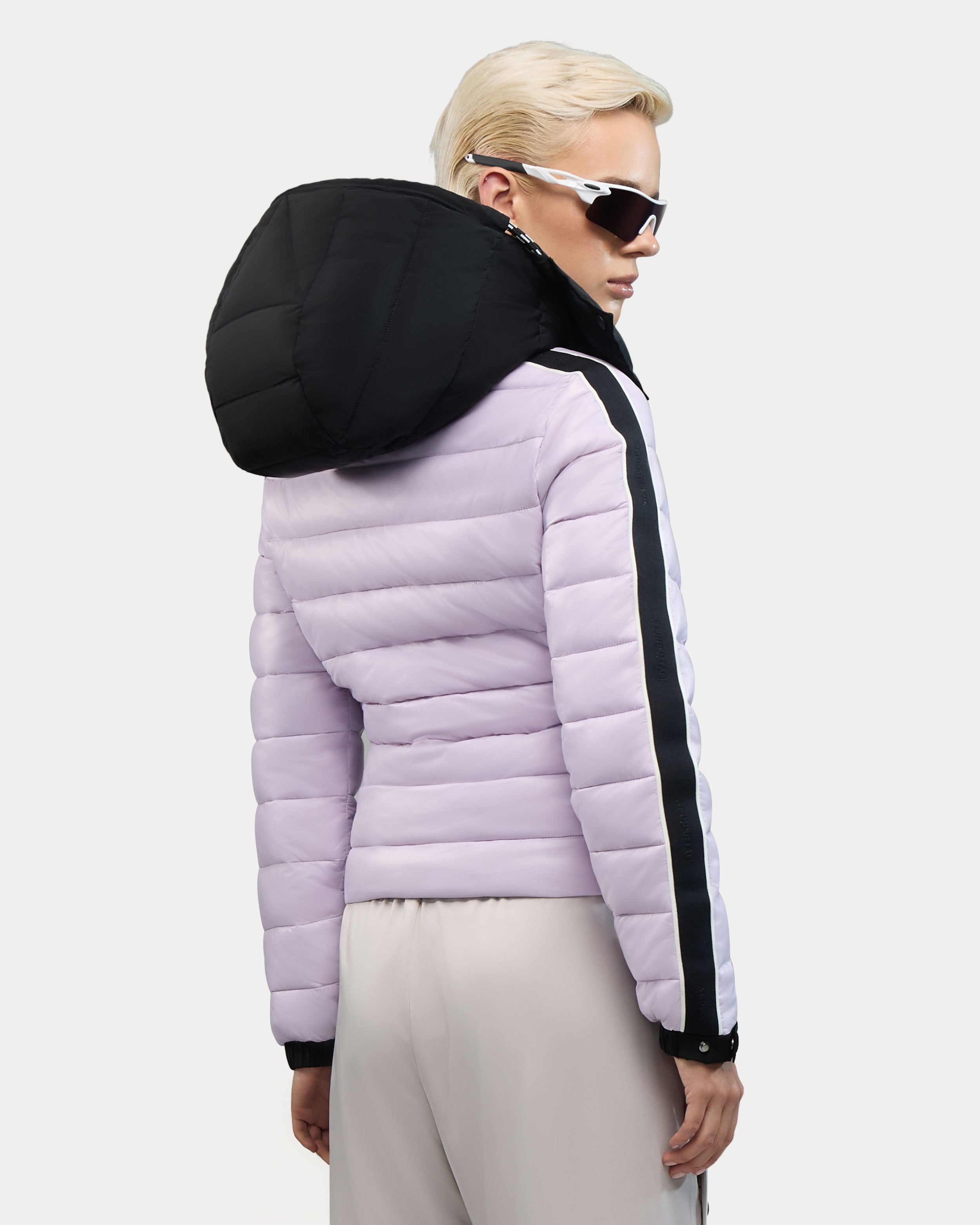 Rousset Lightweight Cinched Puffer Jacket with Contrast Detailing