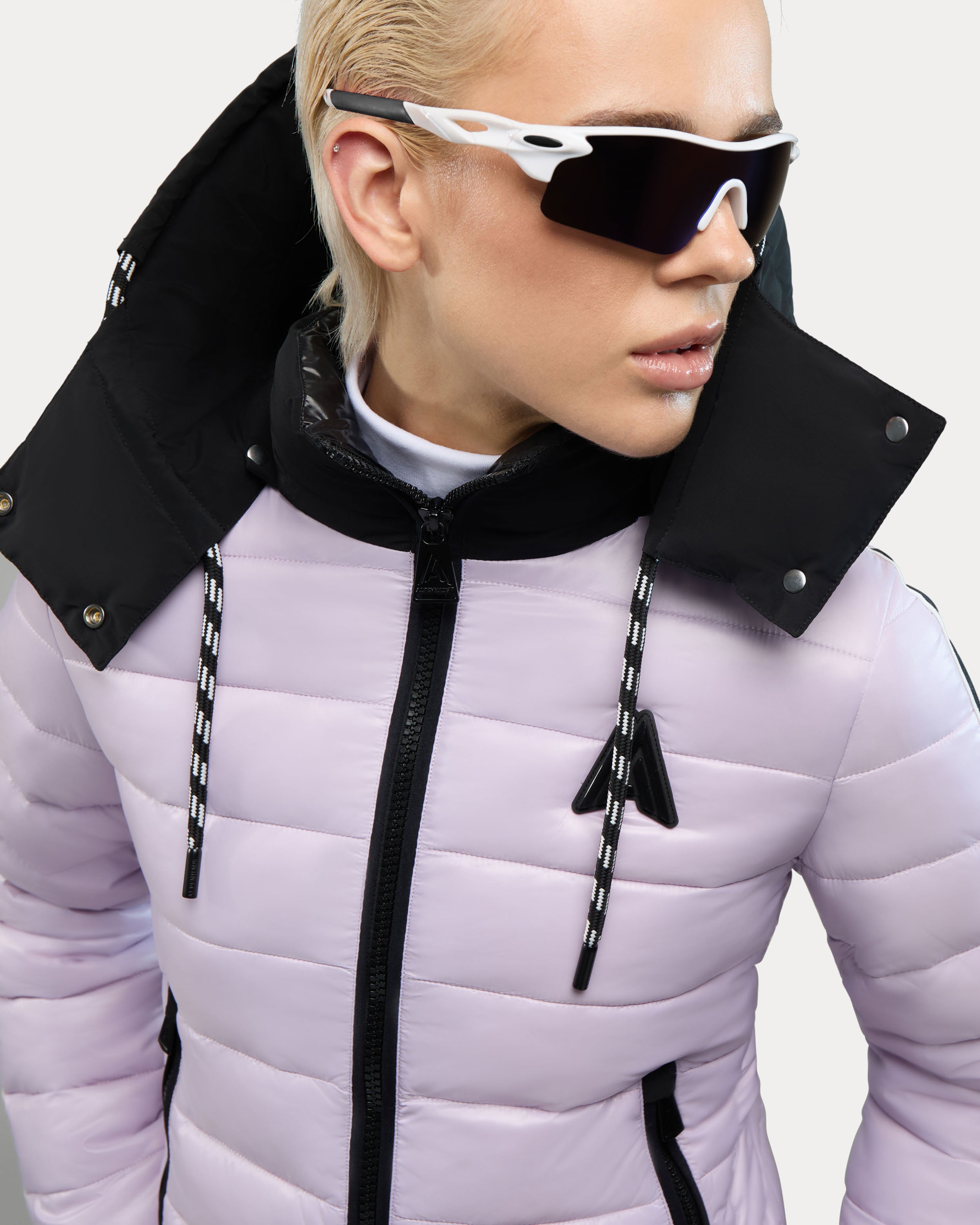 Rousset Lightweight Cinched Puffer Jacket with Contrast Detailing