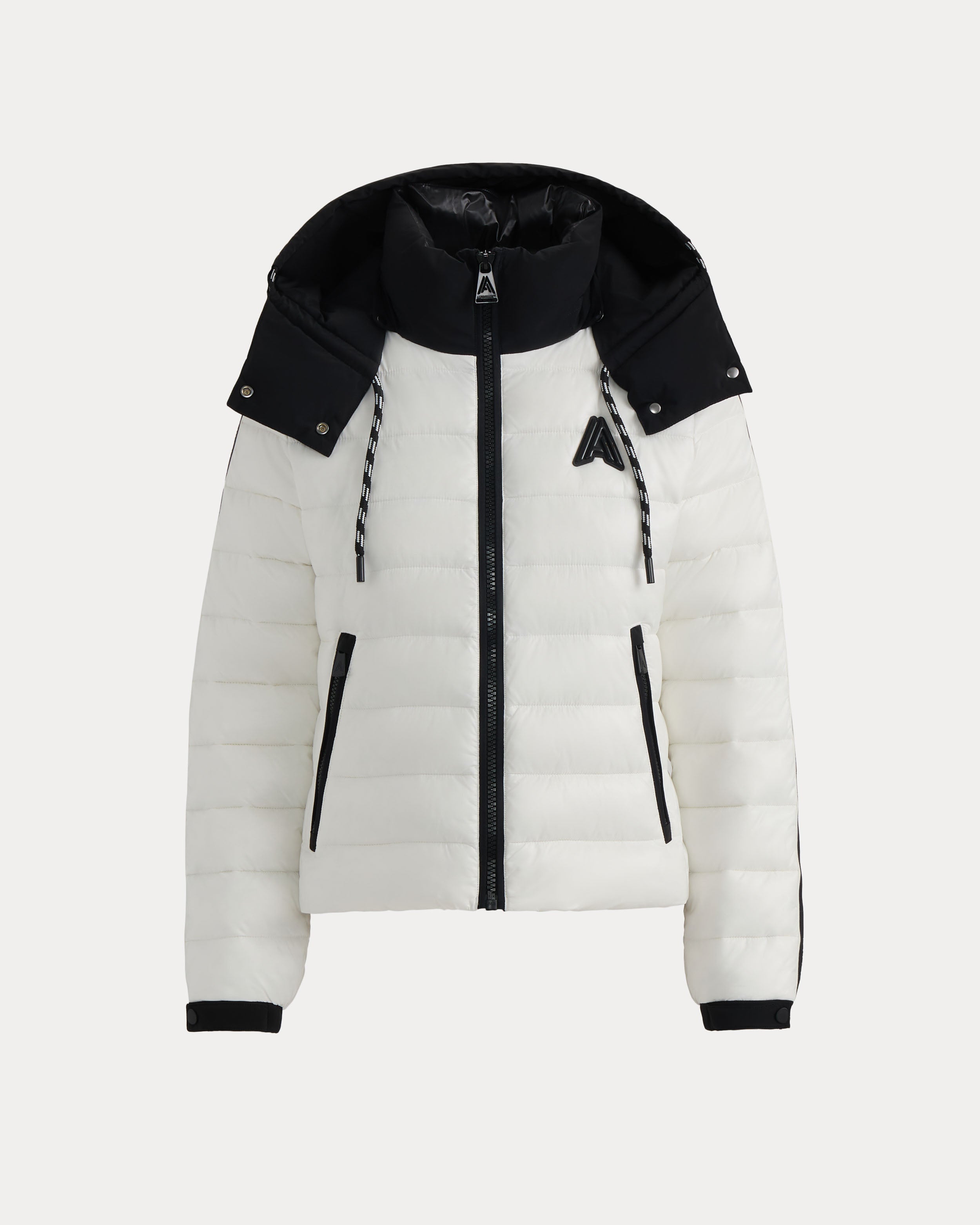 Rousset Lightweight Cinched Puffer Jacket with Contrast Detailing
