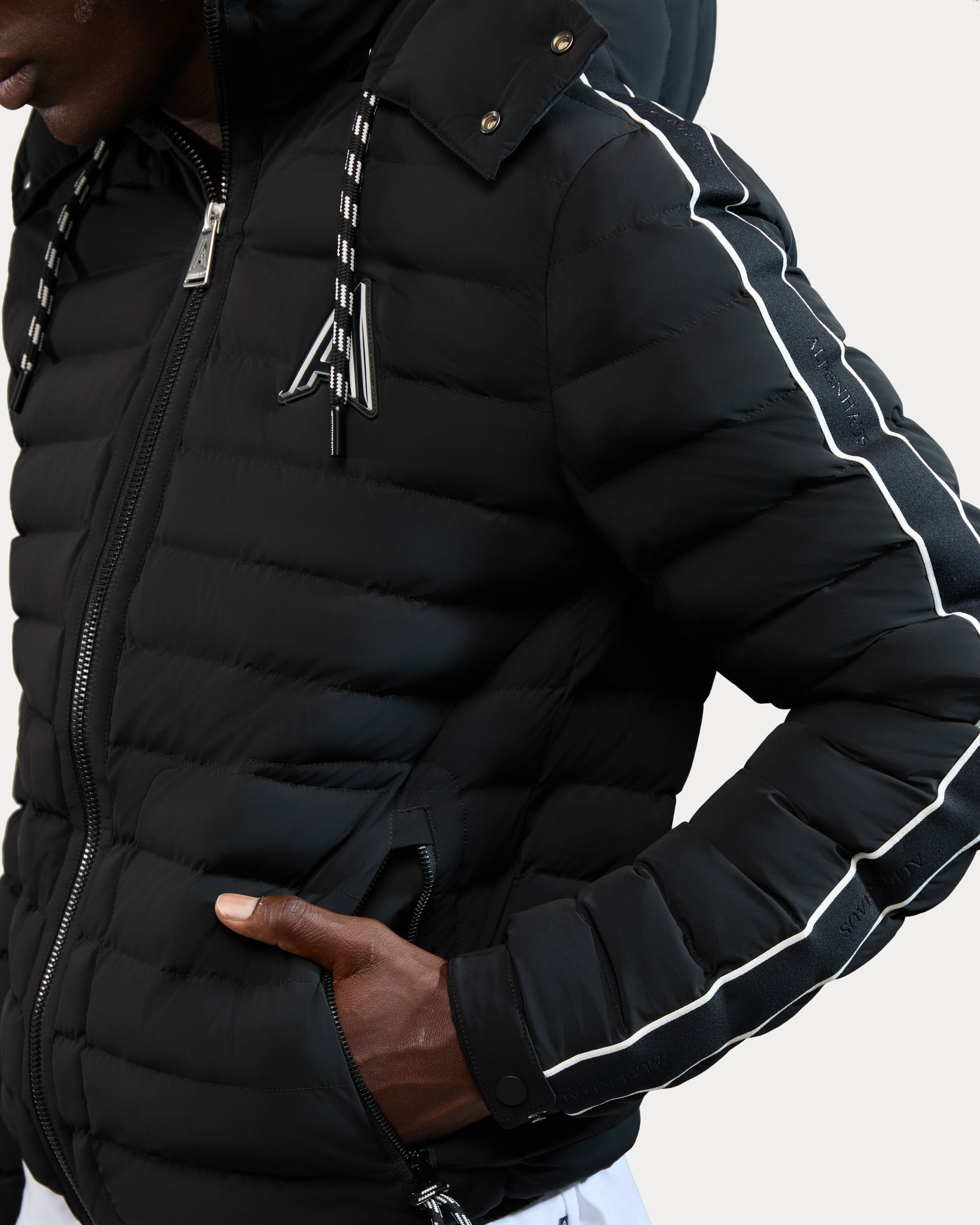 Blouson aviateur matelassé léger Uriage avec capuchon amovible