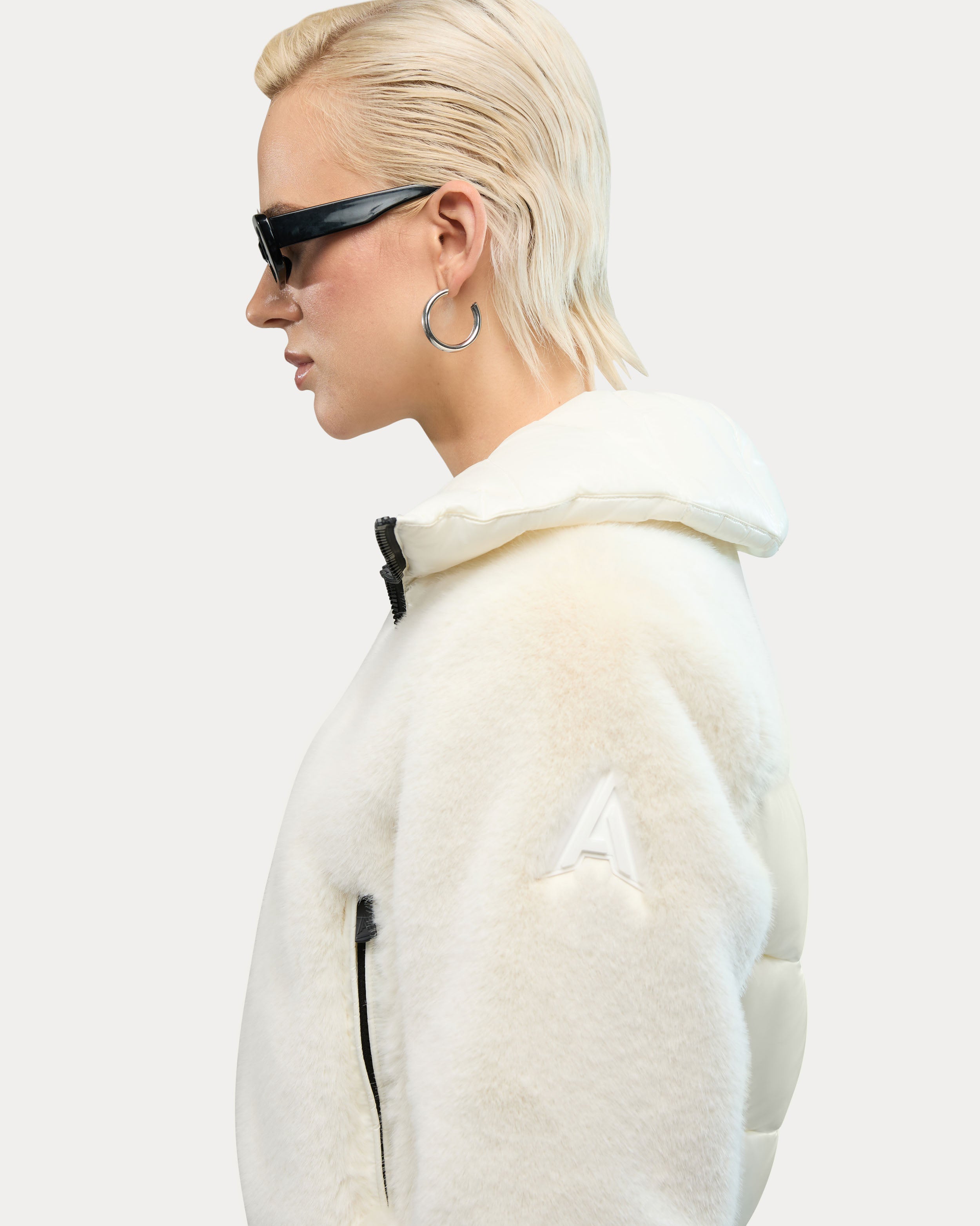 Vanoise Cropped Faux-Fur Puffer Jacket