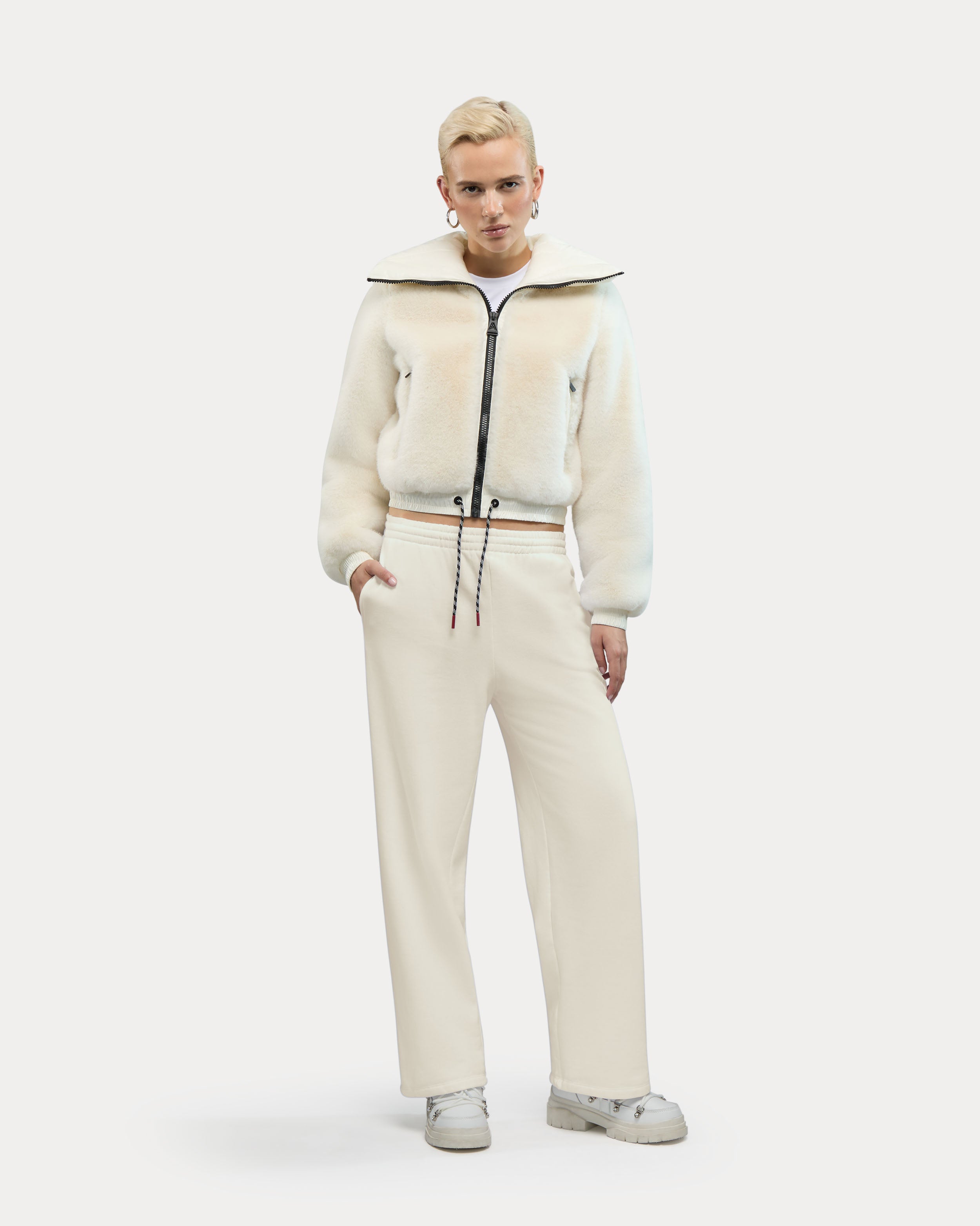 Vanoise Cropped Faux-Fur Puffer Jacket